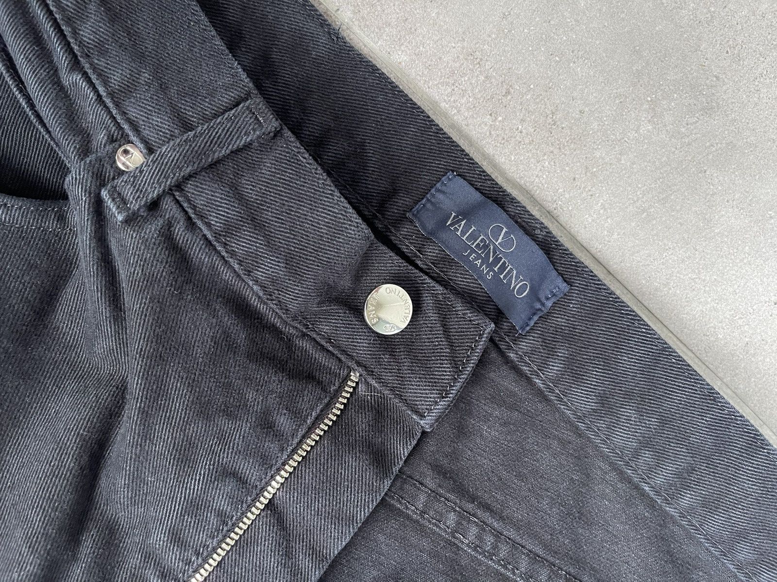 Valentino Valentino Jeans Black Baggy Denim Pants Size US 34 / EU 50 - 16 Thumbnail