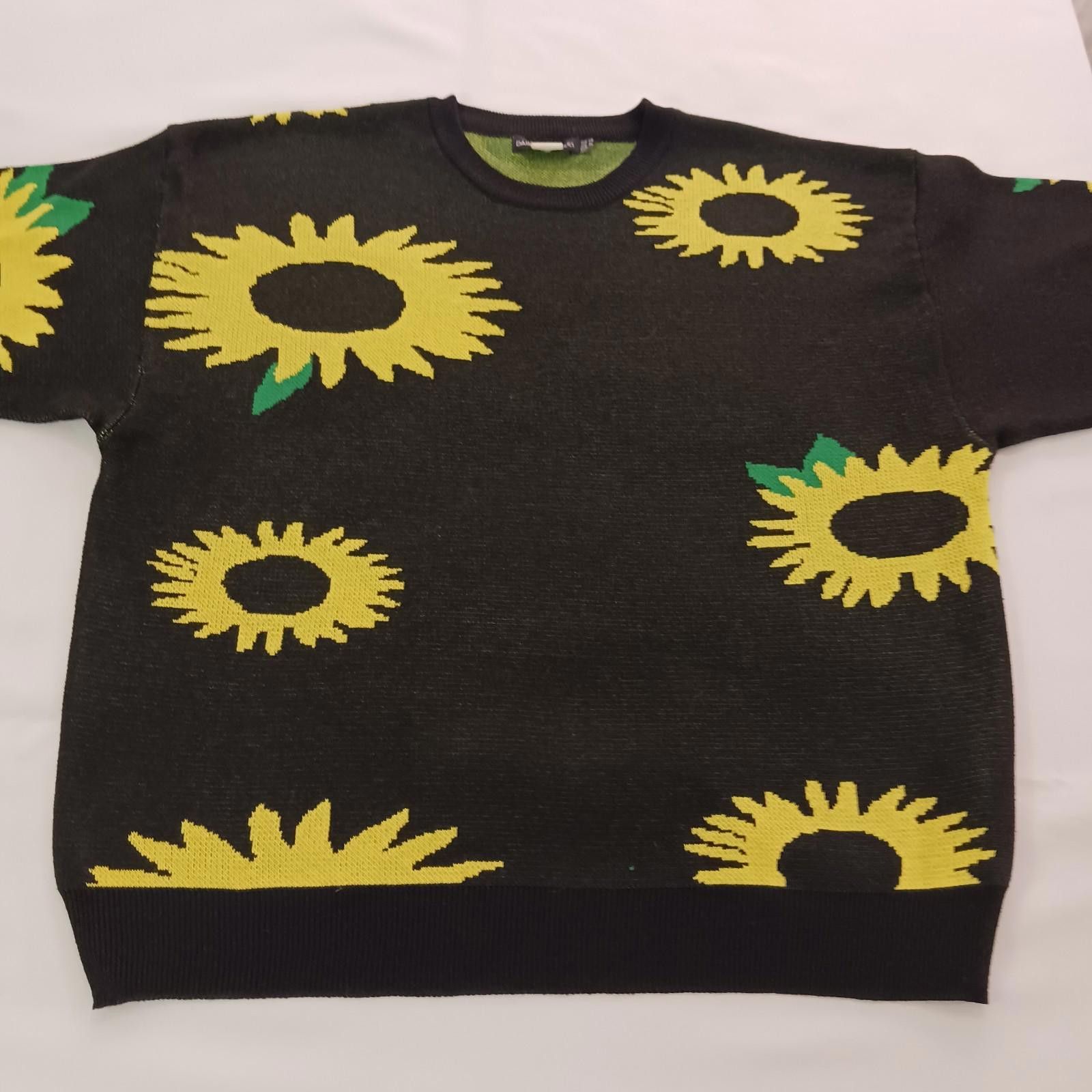 Designer Daisy Street Sweater Womens Black/Yellow Sunflower Sweater L Size L / US 10 / IT 46 - 8 Thumbnail