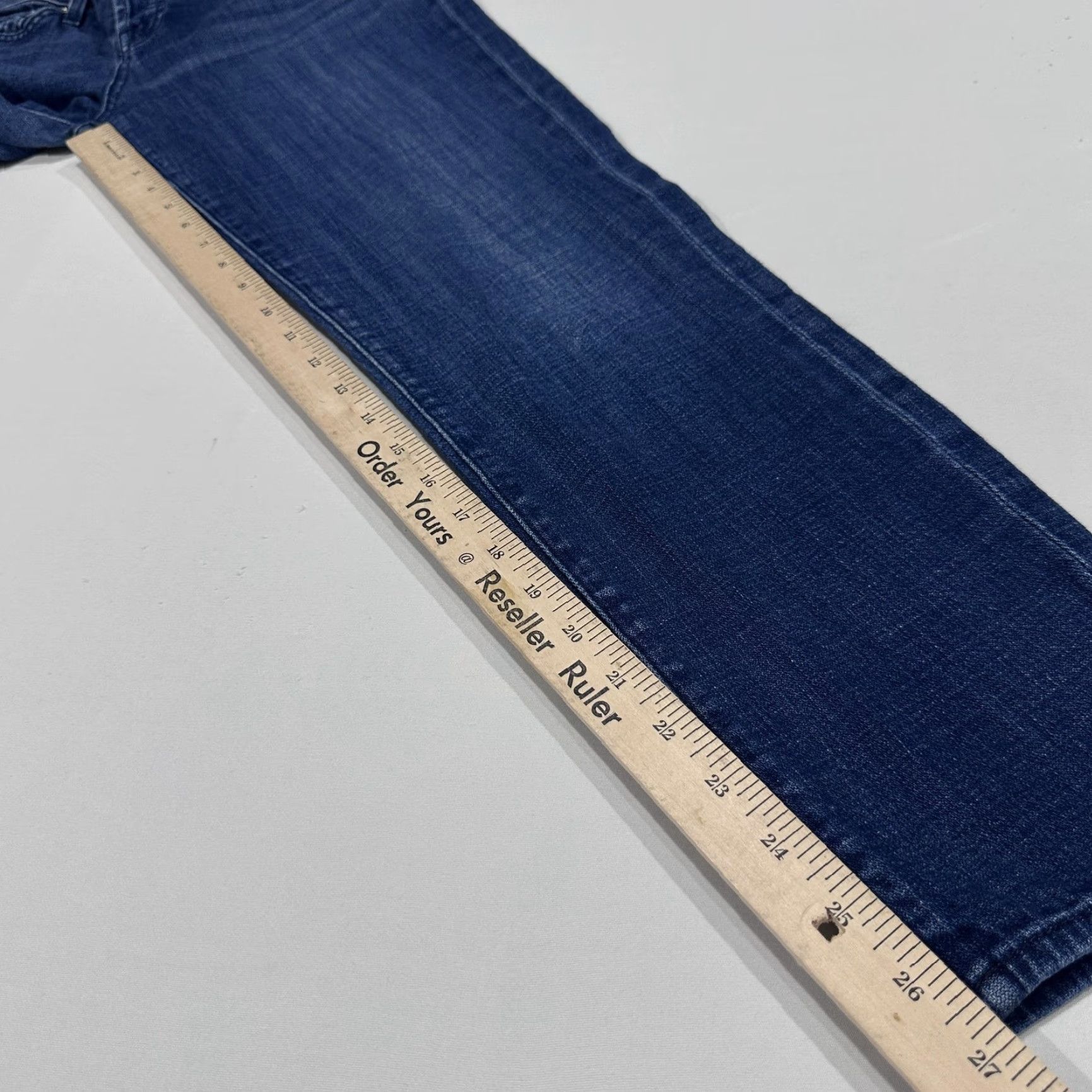 7 For All Mankind 7 For All Mankind Jeans 26 Boyfriend Josefina Blue Slim Stretch Denim Button Fly Jeans Women Slim Mid Blue 7 For All Mankind Josefina Womens Jeans Size 26" / US 2 / IT 38 - 8 Thumbnail