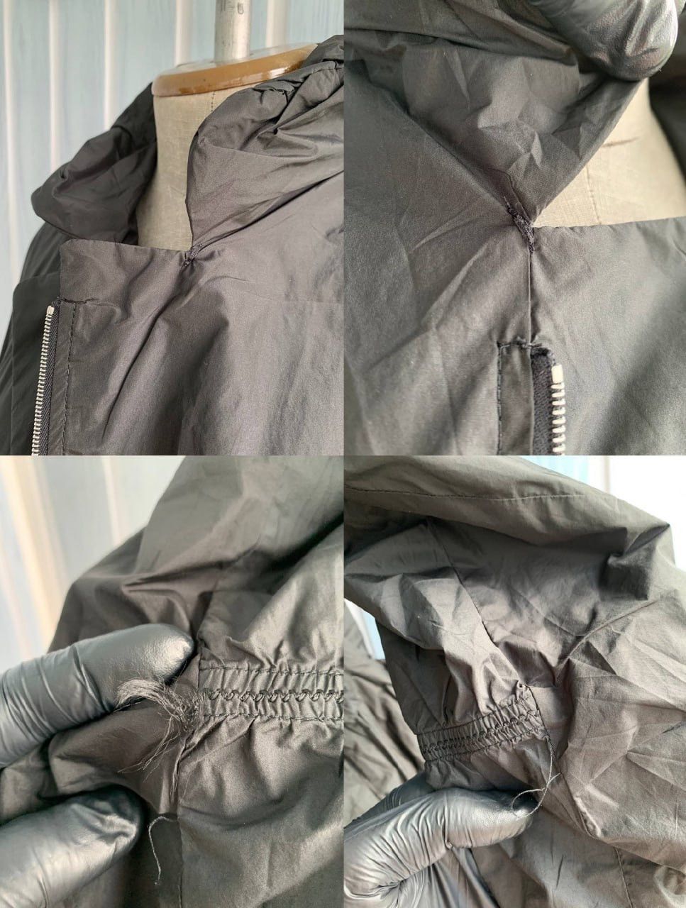 Designer × Marithe + Francois Girbaud Vintage Marithe Francois Girbaud Black Geometric Zip Jacket Size M / US 6-8 / IT 42-44 - 21 Thumbnail
