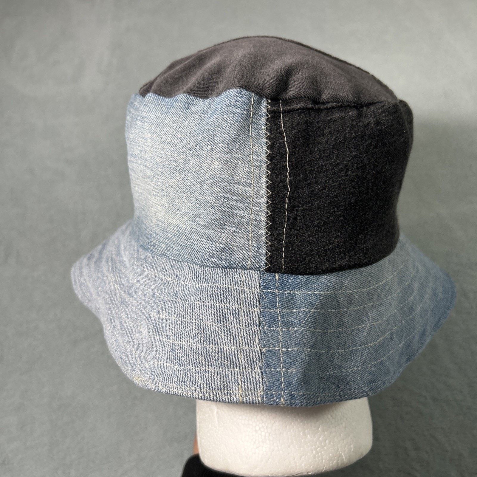 Levi's Patchwork Denim Panel Bucket Hat Large Reversible Granola Size ONE SIZE - 11 Thumbnail