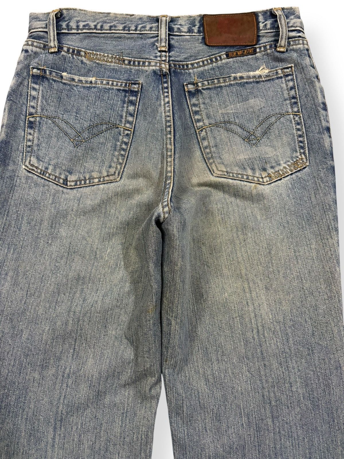 Blue Blue Japan Vintage Japanese Brand BlueWay Rusty Mud Wash Flare Jeans Size US 29 - 10 Thumbnail