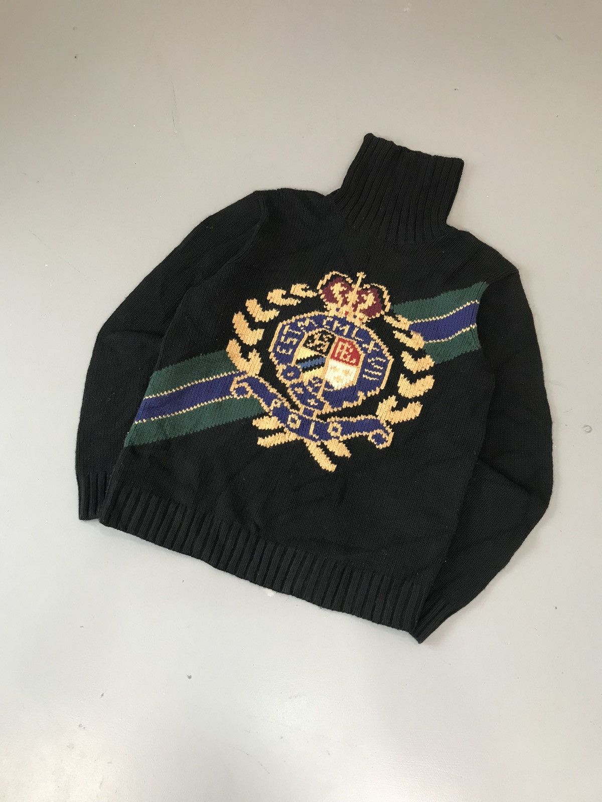 Designer × Polo Ralph Lauren Vintage polo Ralph Lauren crest wool turtleneck Size US L / EU 52-54 / 3 - 2 Thumbnail