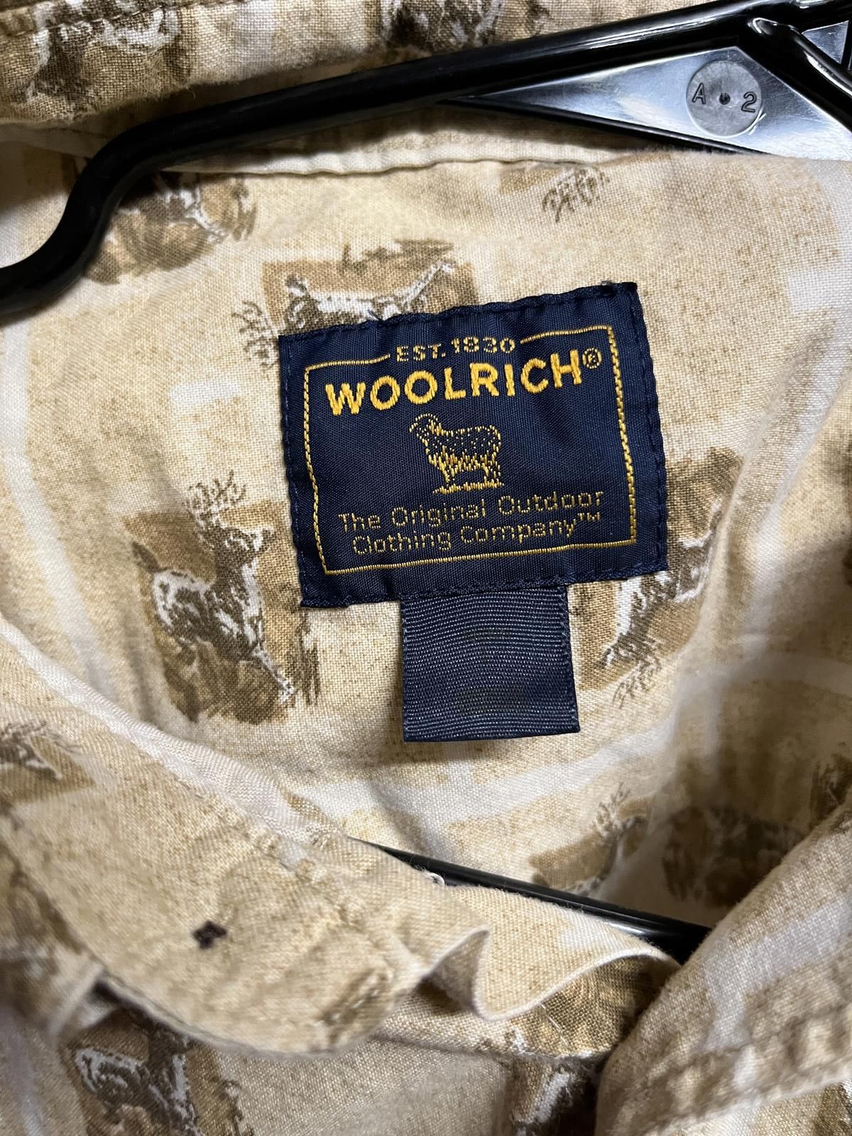 Woolrich Woolen Mills VTG Woolrich S/S Button Up - Deer / Buck Hunter Collar - L Size US L / EU 52-54 / 3 - 3 Thumbnail