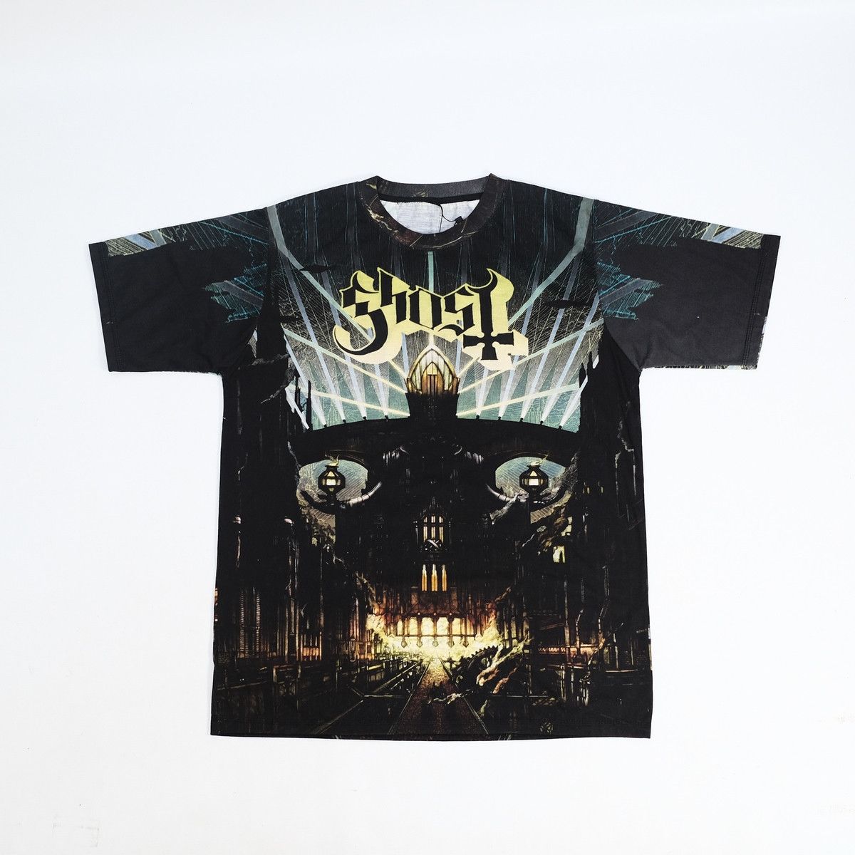 Vintage Ghost Satan Chruch AOP Graphi Modern Bootleg Tee Size US XL / EU 56 / 4 - 1 Thumbnail