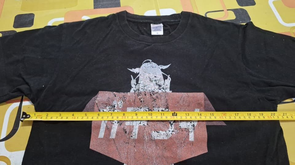 Vintage B29-03 VINTAGE ANIME LADY GIRL black shirt Size US L / EU 52-54 / 3 - 9 Thumbnail