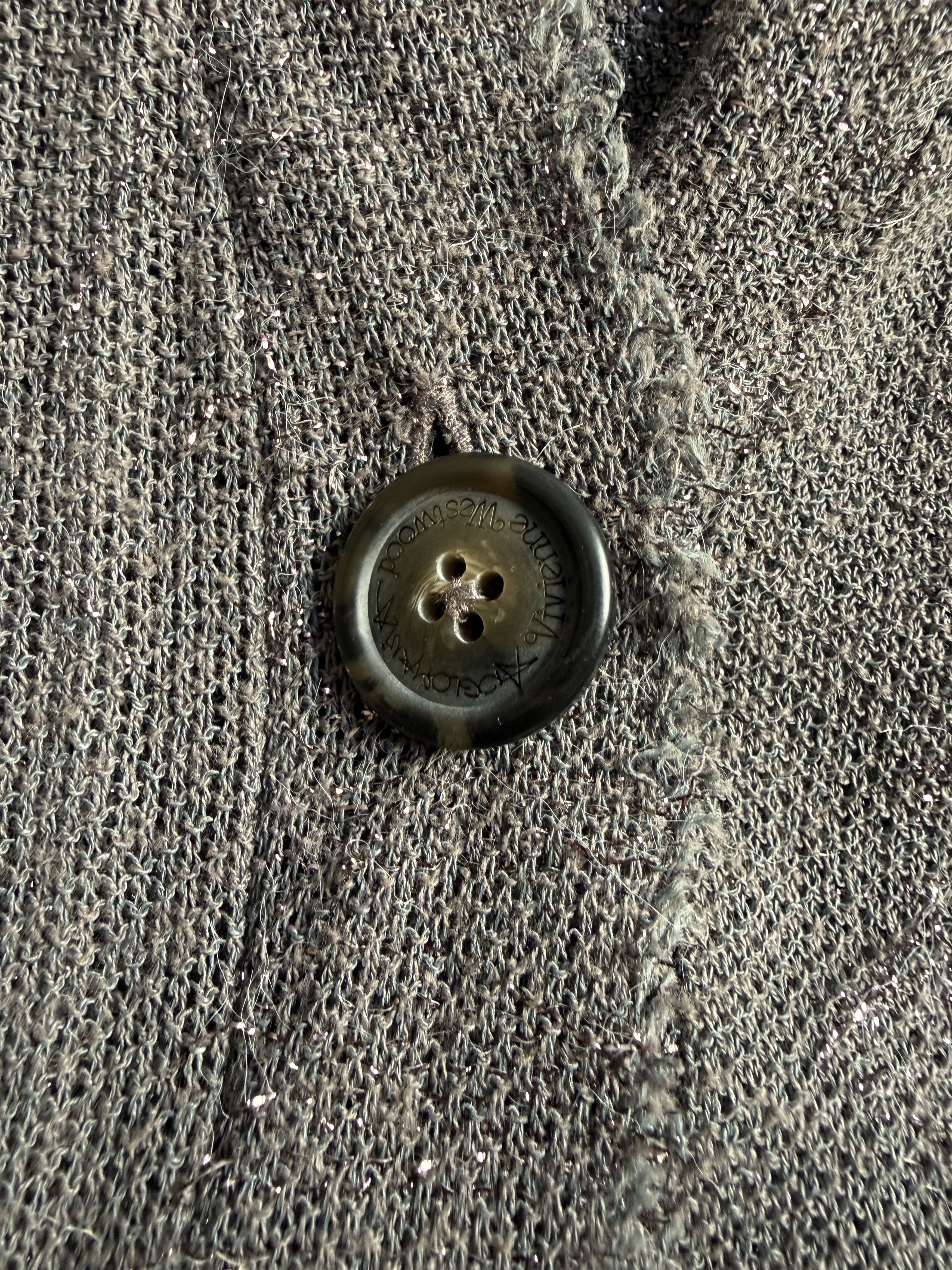 1/1 Sample Anglomani 2-way Cardigan w/ Silver Loose Thread