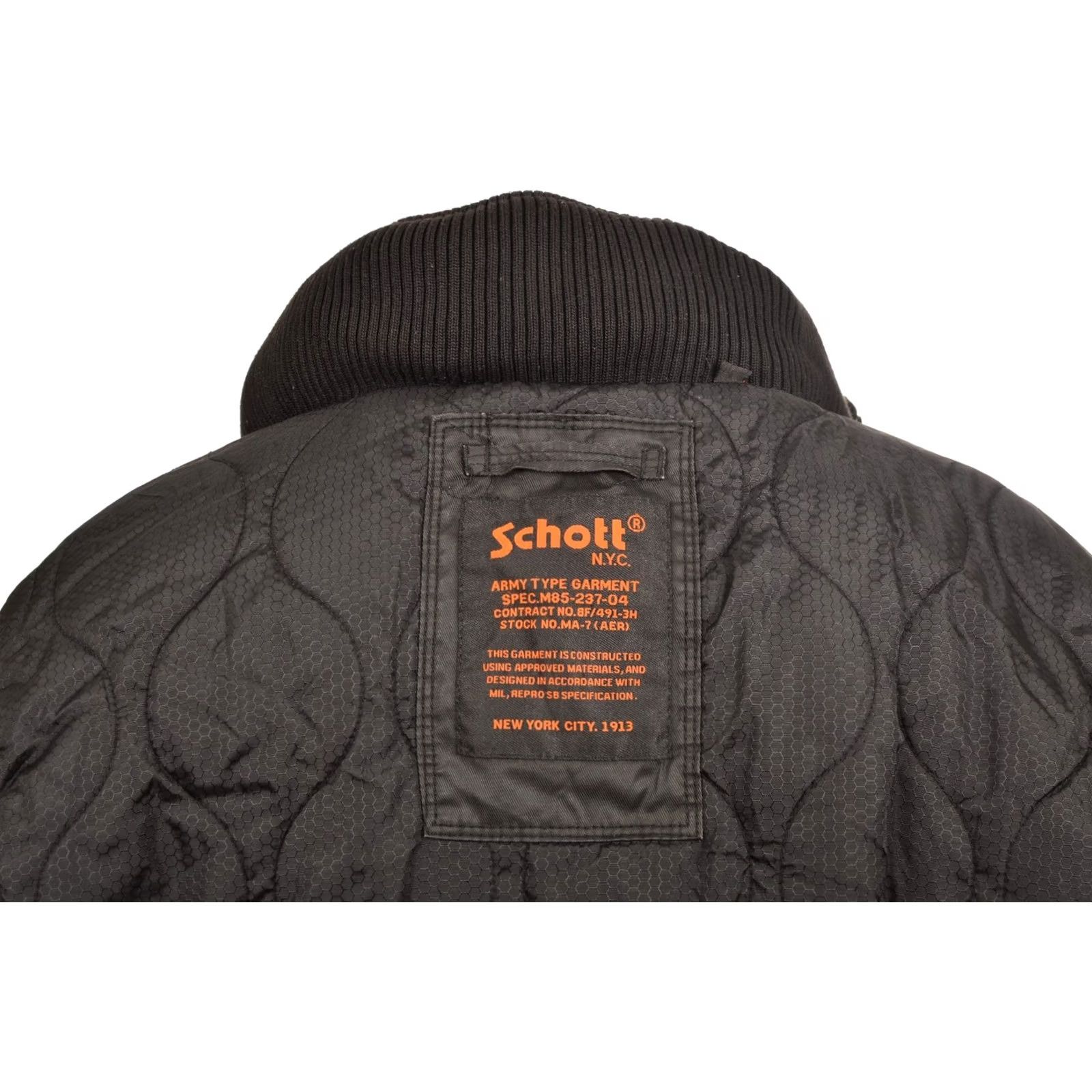 Schott DDP Schott NYC Marlon Wax Jacket L Jacket Men Black Military Shaft 100% Cotton Size US L / EU 52-54 / 3 - 7 Thumbnail