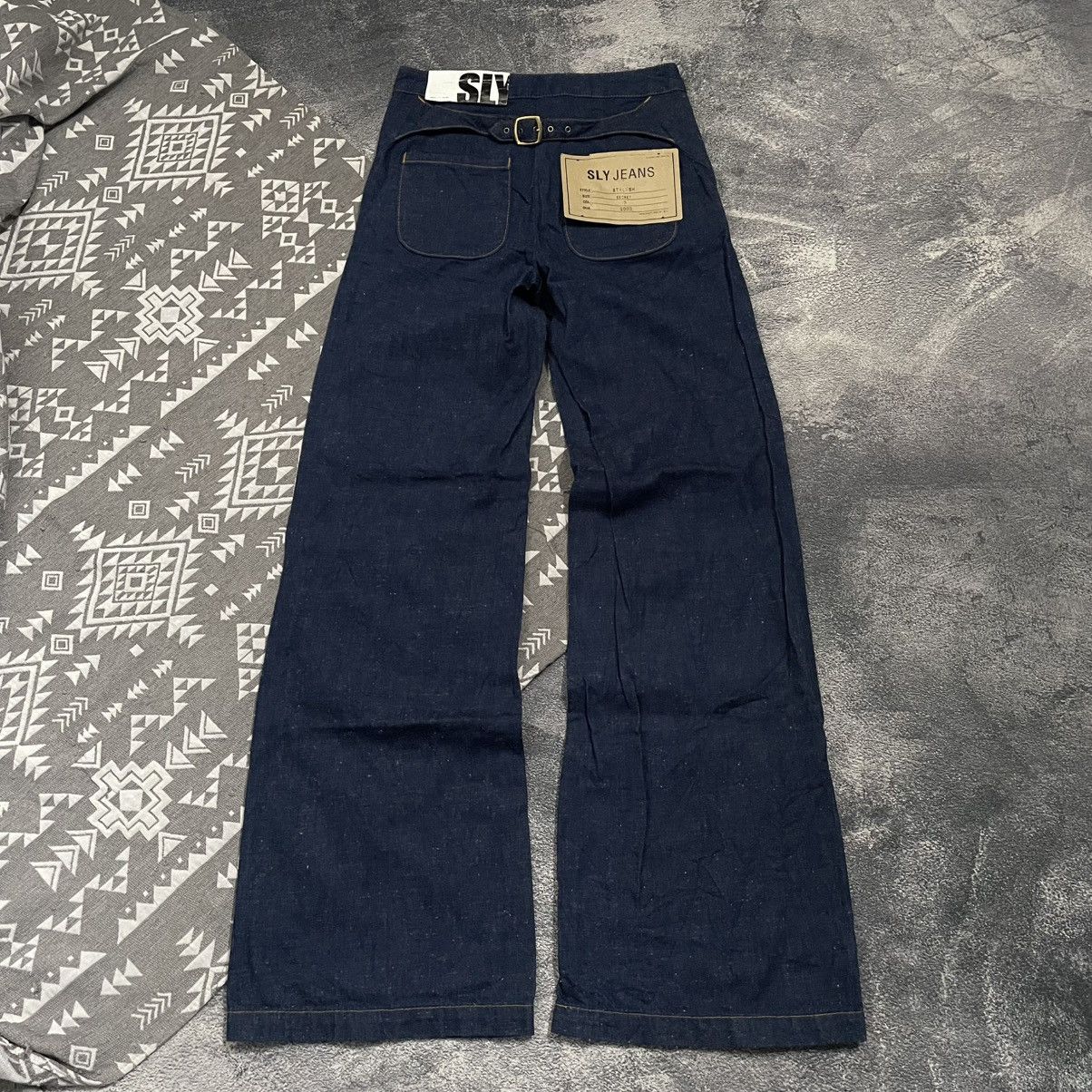 If Six Was Nine 🔥SLY Blue indigo buckle back Flare jeans Size US 28 / EU 44 - 1 Thumbnail