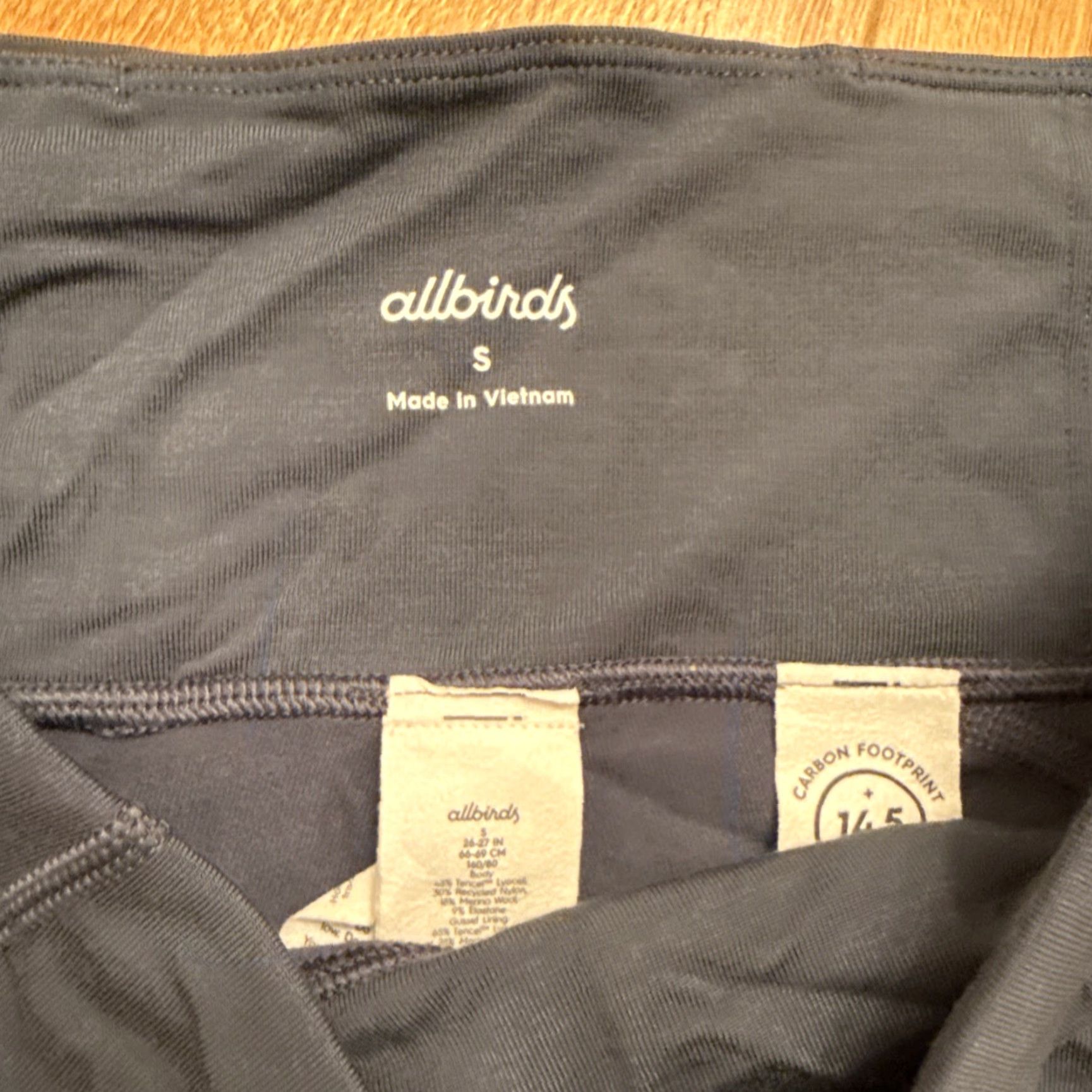 Allbirds Allbirds Natural Leggings Blue Womens Small Merino Wool Blend Stretch Yoga Comfort Elastic Waist Moisture Wicking Athletic Ankle Size 28" / US 6 / IT 42 - 5 Thumbnail