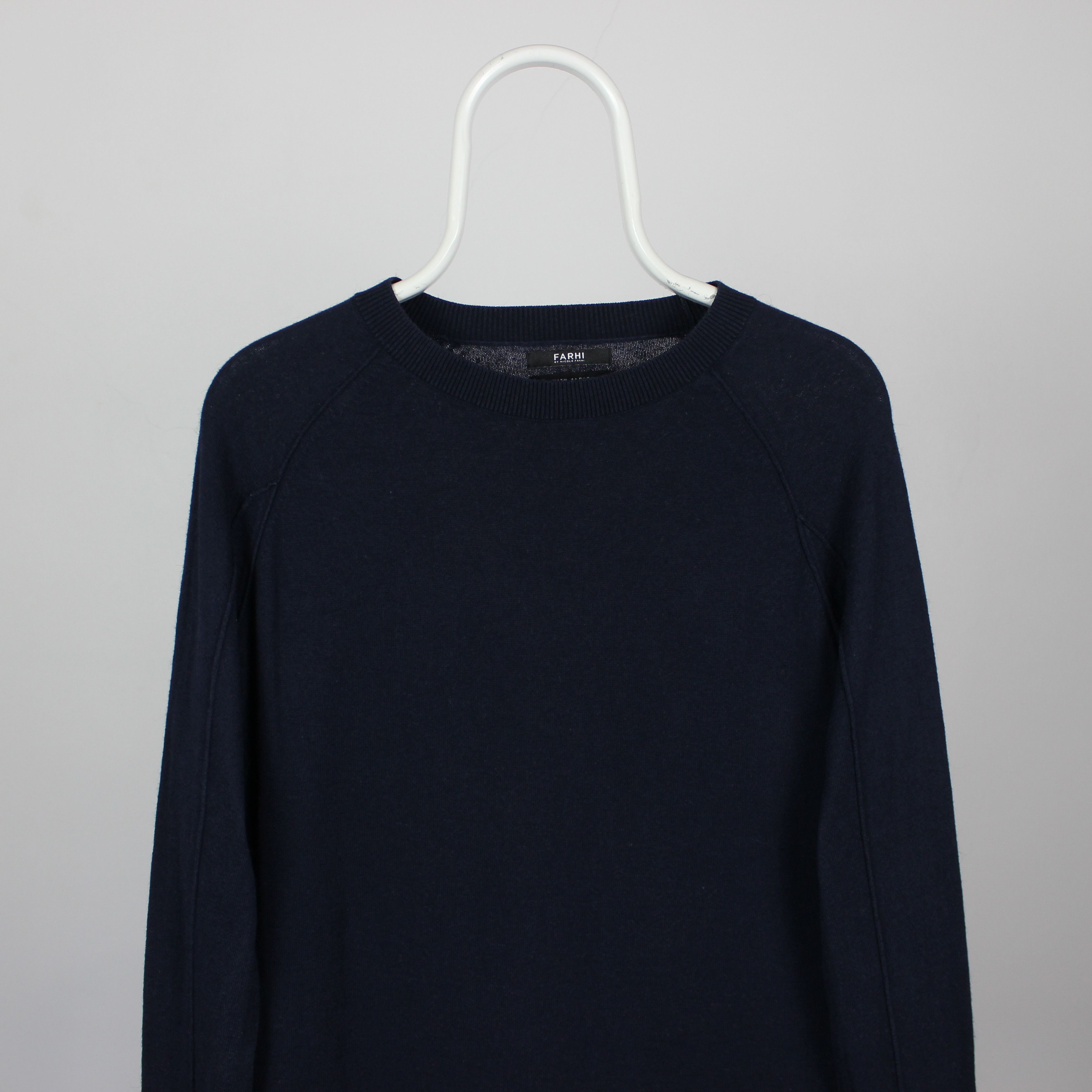 Nicole Farhi Nicole Farhi sweater alpaca navy blue S M Grailed