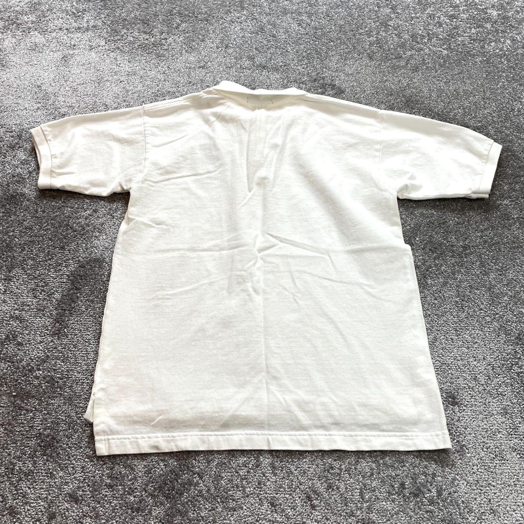 Fruit Of The Loom VINTAGE Fruit of the Loom Polo Shirt Mens L White Logo Beach NASCAR? Size US L / EU 52-54 / 3 - 8 Thumbnail