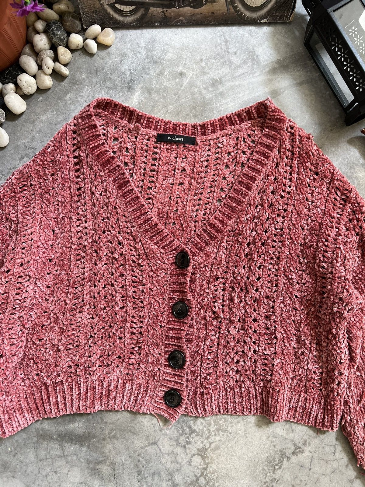 Japanese Brand 🔥 VTG 🔥 Japanese W Closet Knit Short Cardigan Size US XL / EU 56 / 4 - 2 Thumbnail