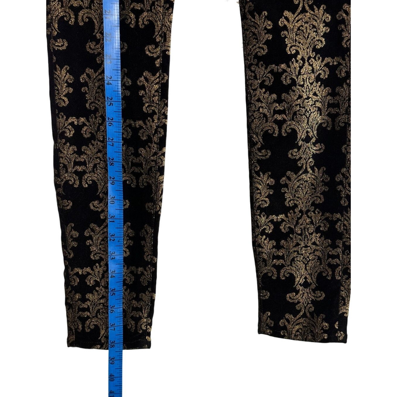 7 For All Mankind NWT Seven7 For All Mankind Brocade Black Gold Pants Holiday Size 26" / US 2 / IT 38 - 7 Thumbnail