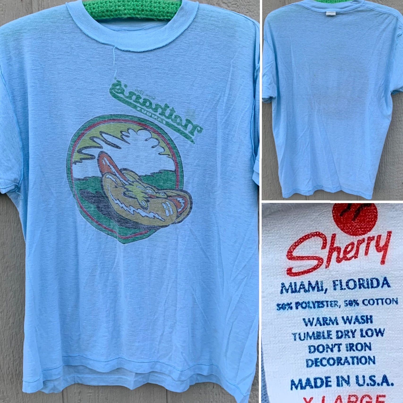 Vintage vintage Nathans Famous hot dogs t shirt XL blue graphic tee sportswear/Beach Men XS? (error) Size US XL / EU 56 / 4 - 7 Thumbnail