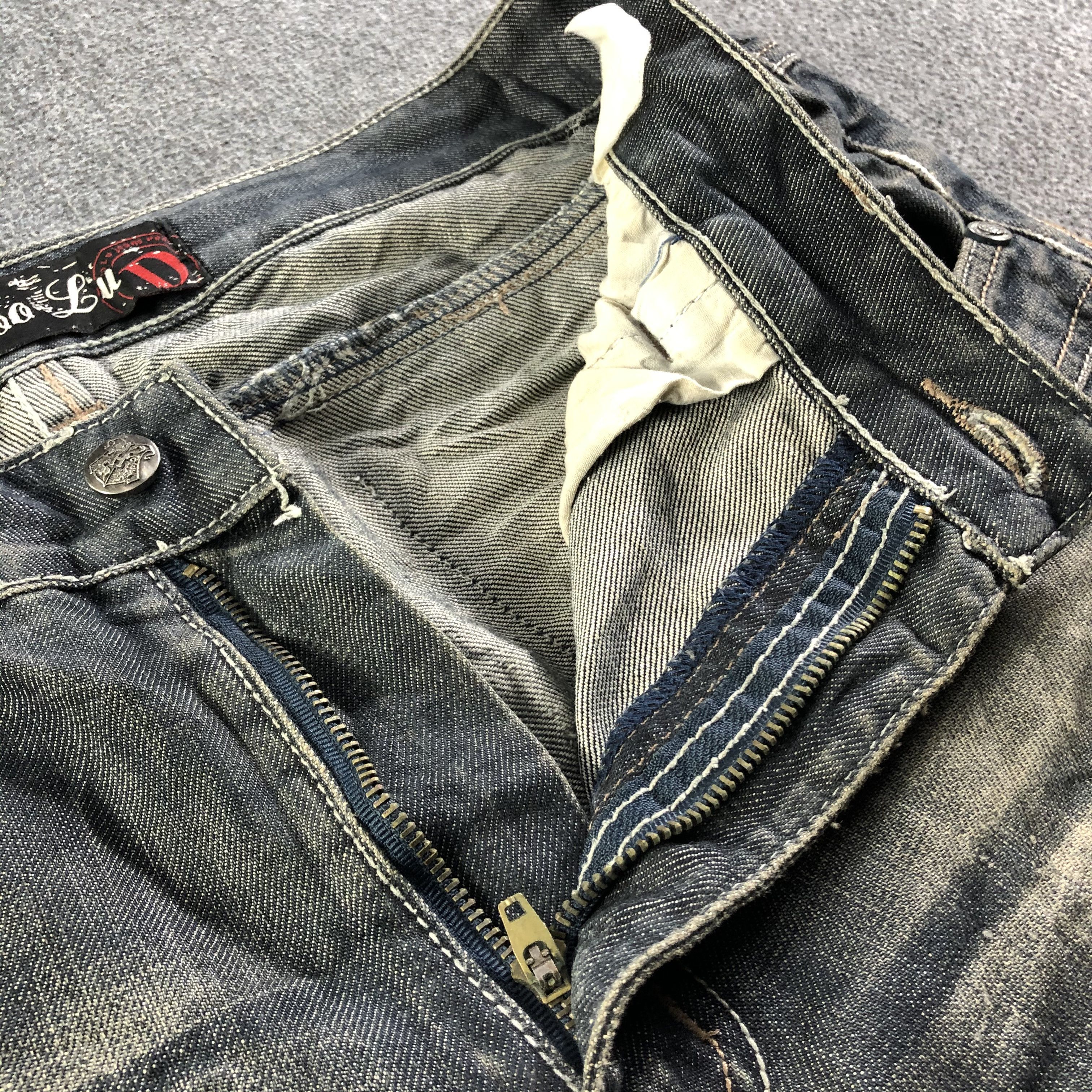 Japanese Brand Vintage Die Boo Lu Jeans-J4544 Size US 34 / EU 50 - 10 Thumbnail