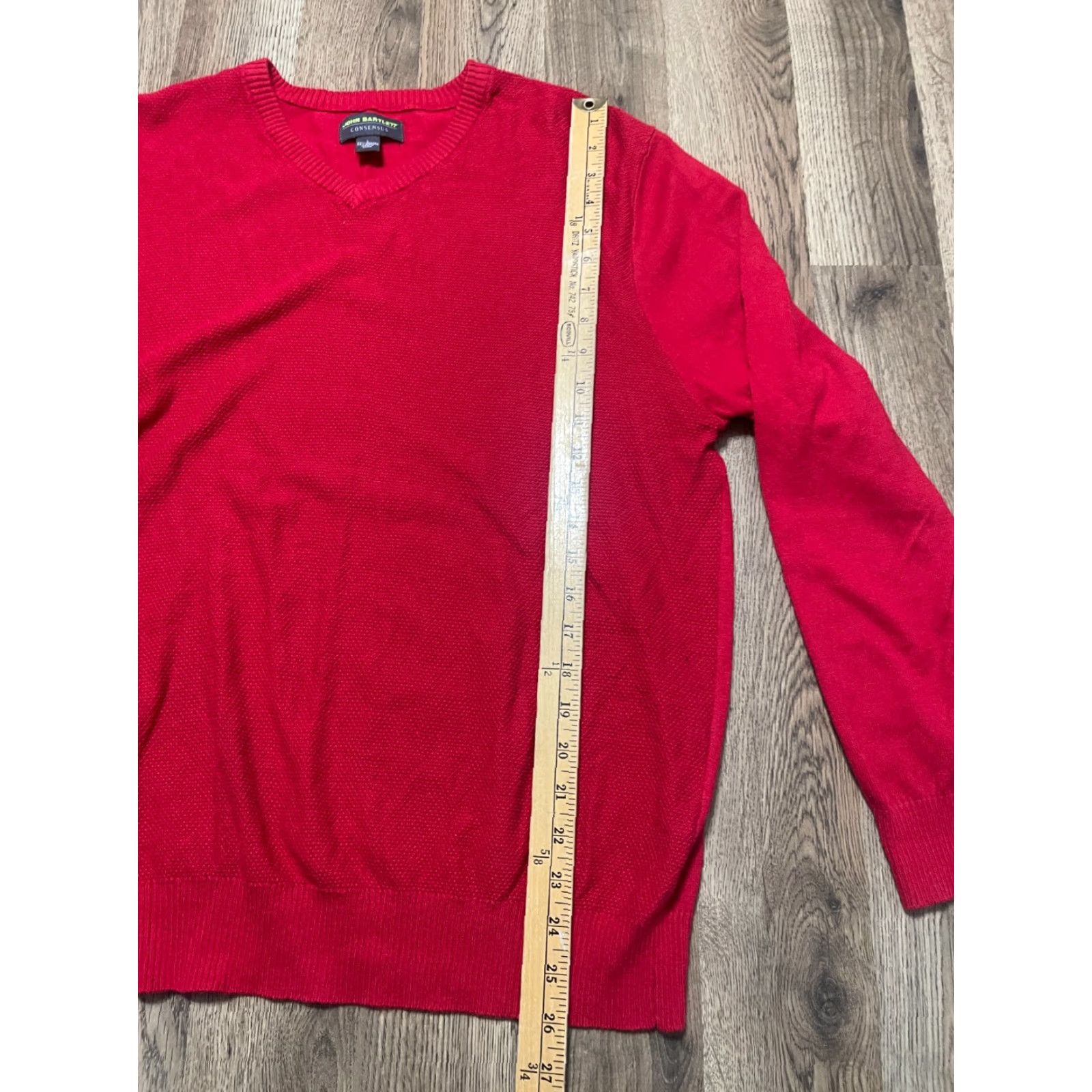 Vintage John Bartlett Sweater Mens Size Large Red V-Neck Pullover Long Sleeve Size US L / EU 52-54 / 3 - 7 Thumbnail