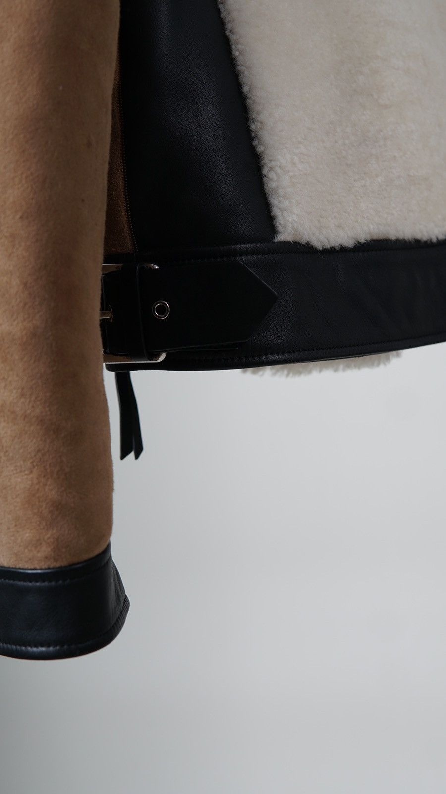 Allsaints Elia Shearling Biker Jacket Size XS / US 0-2 / IT 36-38 - 14 Thumbnail