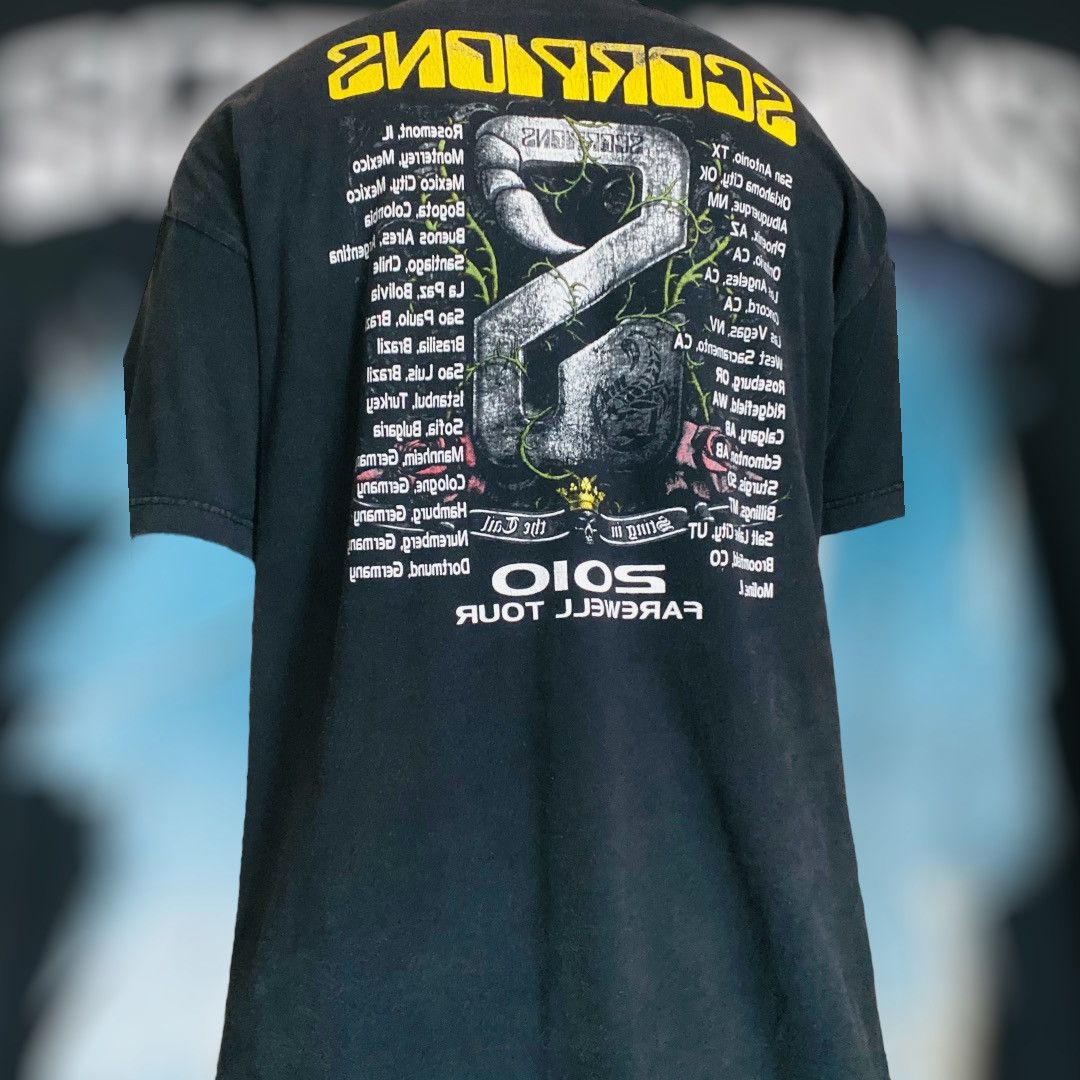 Band Tees Scorpions - 2010 Farewell Tour Band Tee Size US XL / EU 56 / 4 - 2 Thumbnail