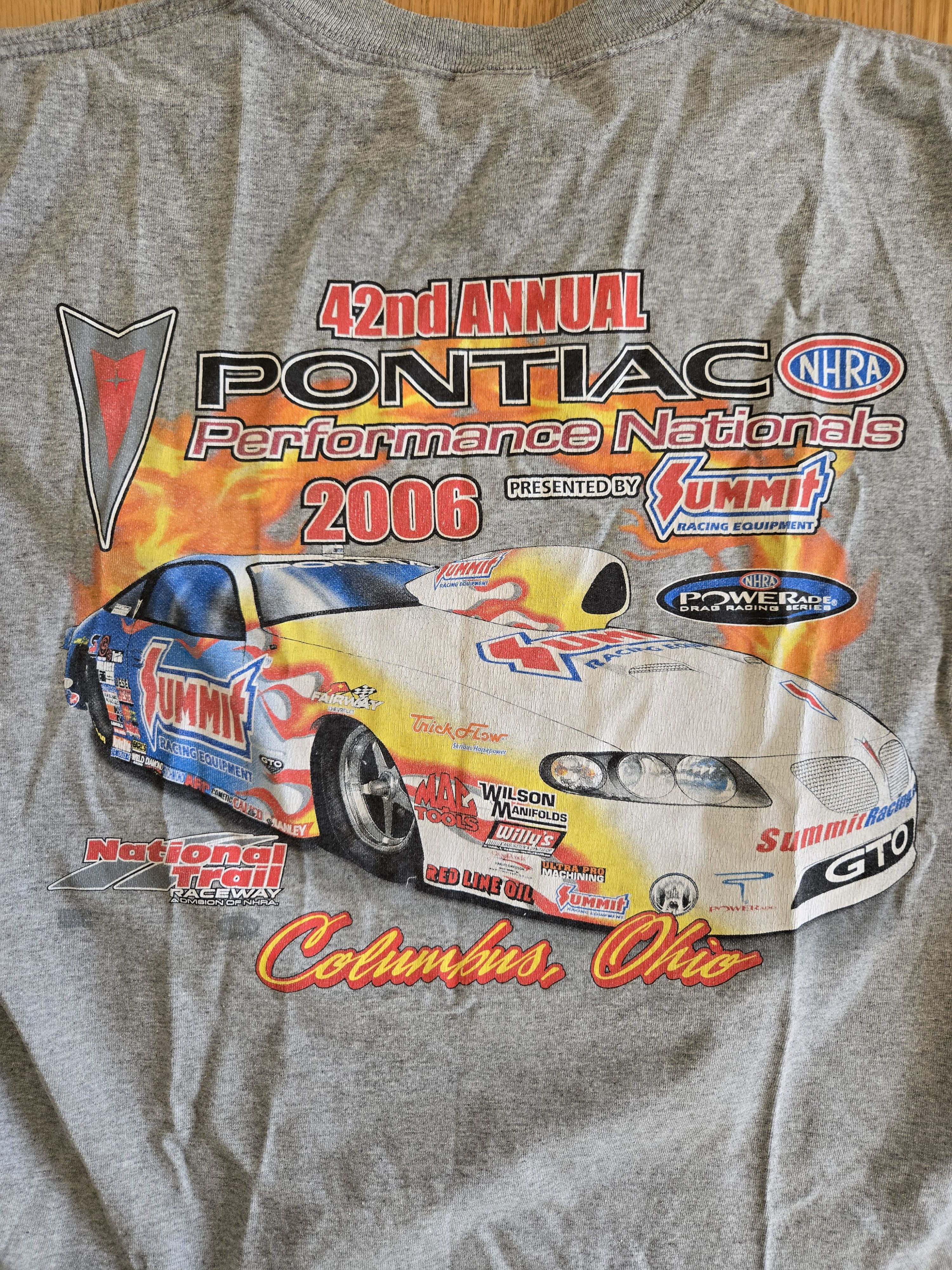 Anvil Vintage 2006 NHRA Pontiac Racing Tee Columbus Ohio Size US M / EU 48-50 / 2 - 7 Thumbnail