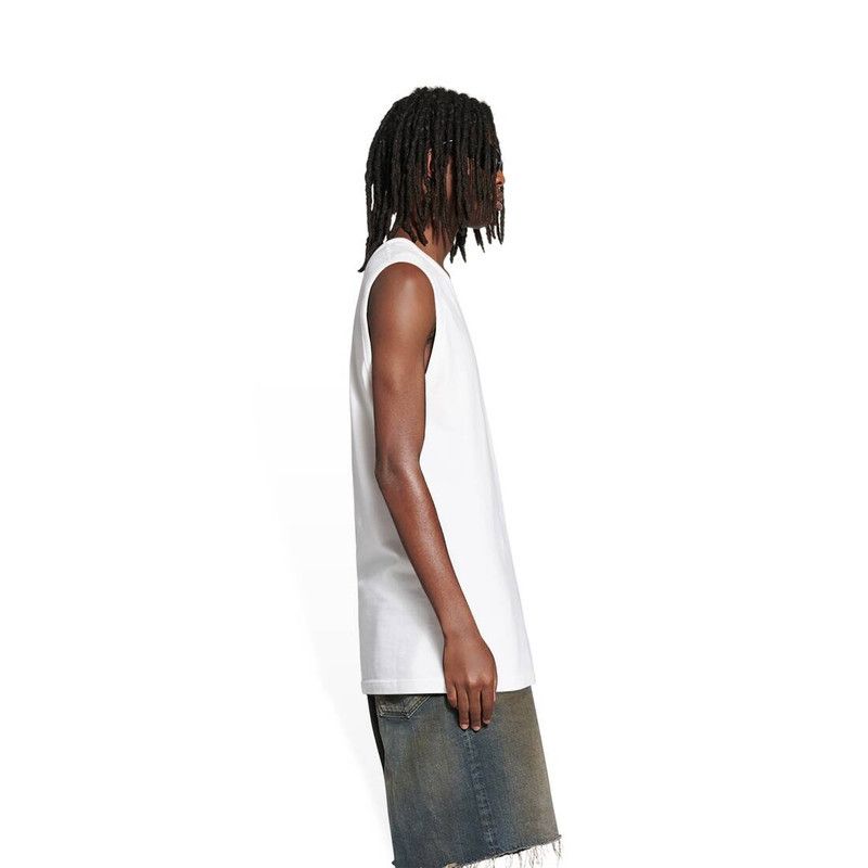 Balenciaga oc11z1125 Loose Tank Top in White Size US M / EU 48-50 / 2 - 3 Thumbnail