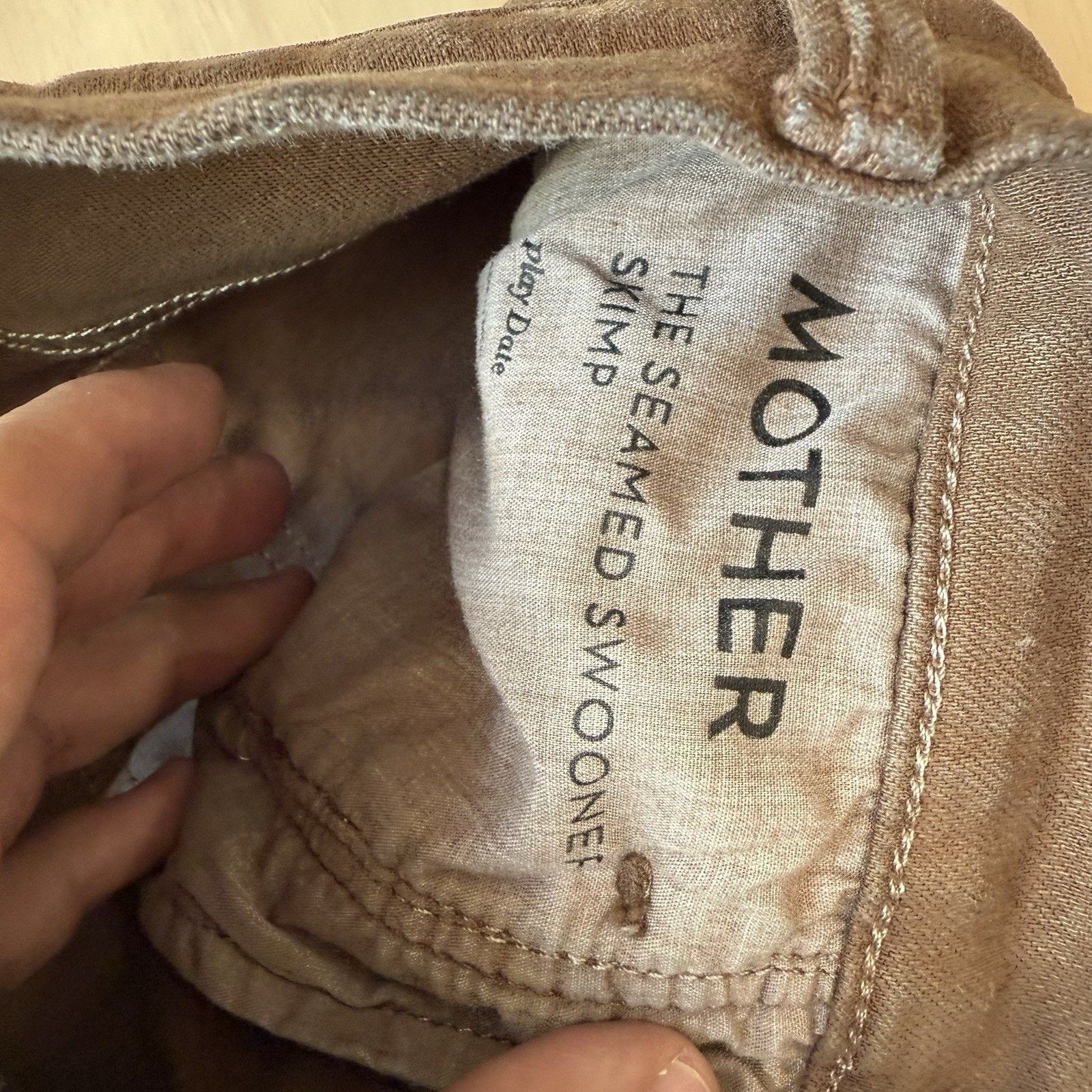 MOTHER Mother Seamed Swooner Jeans Women's 24 Brown Skimp Glam Size 24" / US 00 / IT 34 - 6 Thumbnail