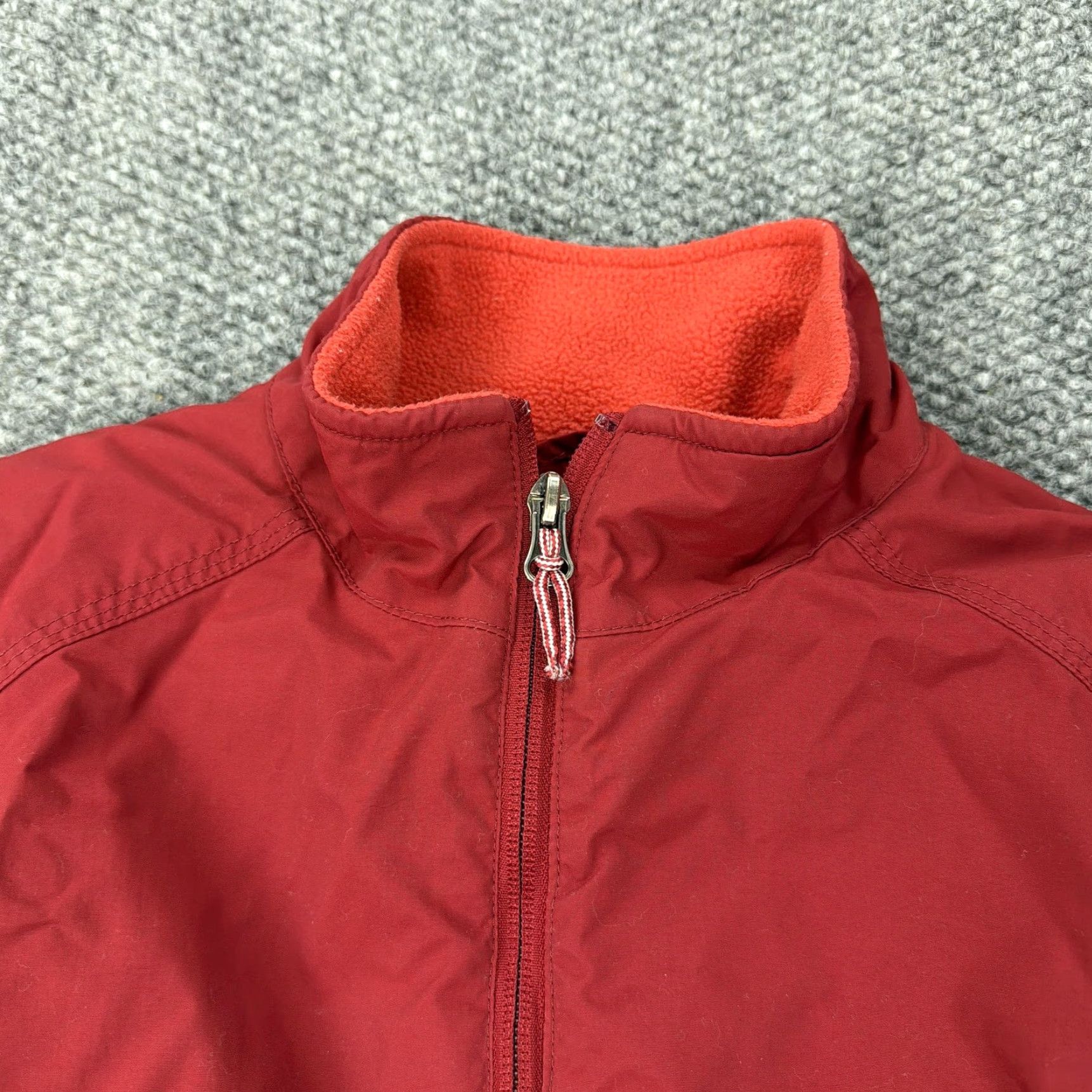 Vintage LL Bean Vest Womens Medium Red Fleece Lined Full Zip Nylon Outdoor Hiking Size M / US 6-8 / IT 42-44 - 2 Thumbnail
