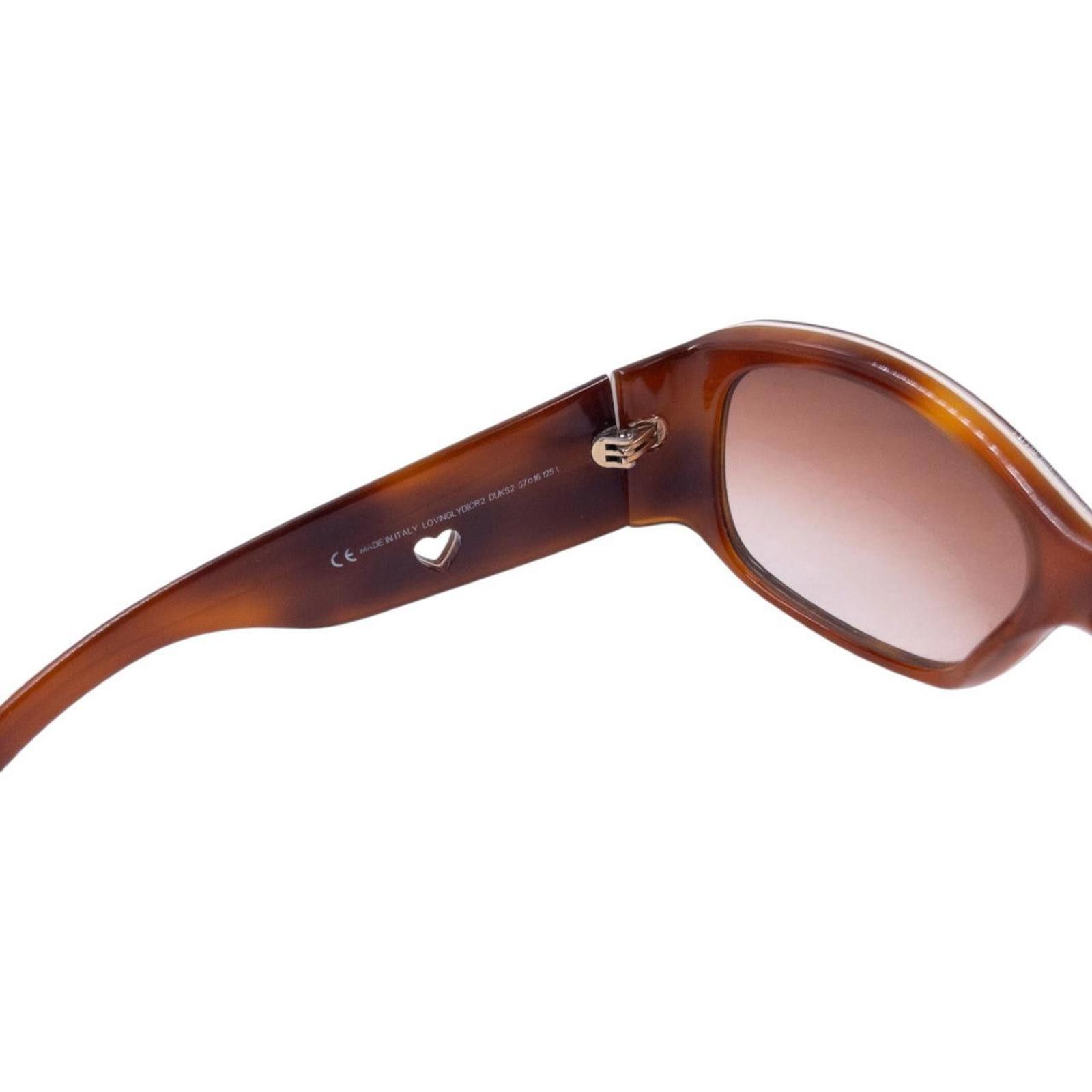 Dior Vintage Dior Heart Tortoise Shell Sunglasses Size ONE SIZE - 5 Thumbnail