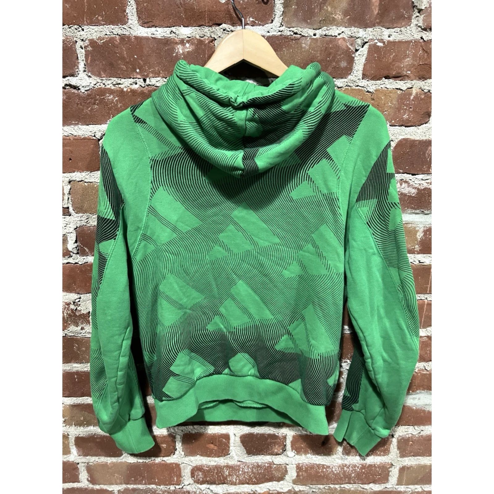 Adidas Adidas Hoodie Men's S Green Logo Fleece Sweatshirt Regular Size Size US S / EU 44-46 / 1 - 3 Thumbnail
