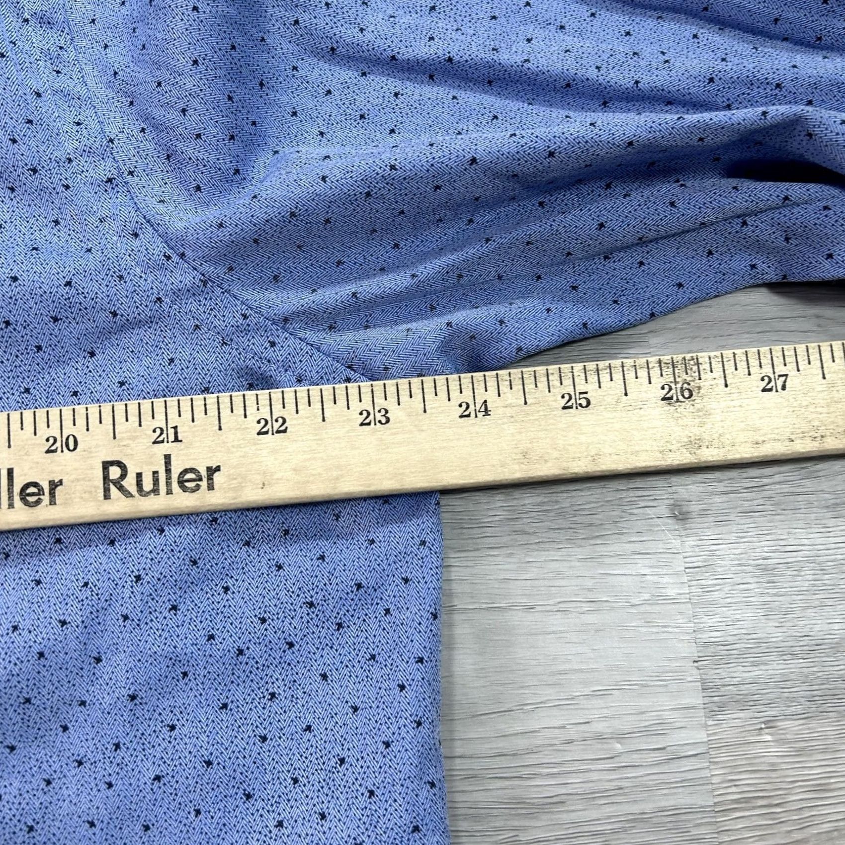 Vintage Robert Barakett Shirt Mens XL Blue Herringbone Twill Long Sleeve Button Up Size US XL / EU 56 / 4 - 7 Thumbnail