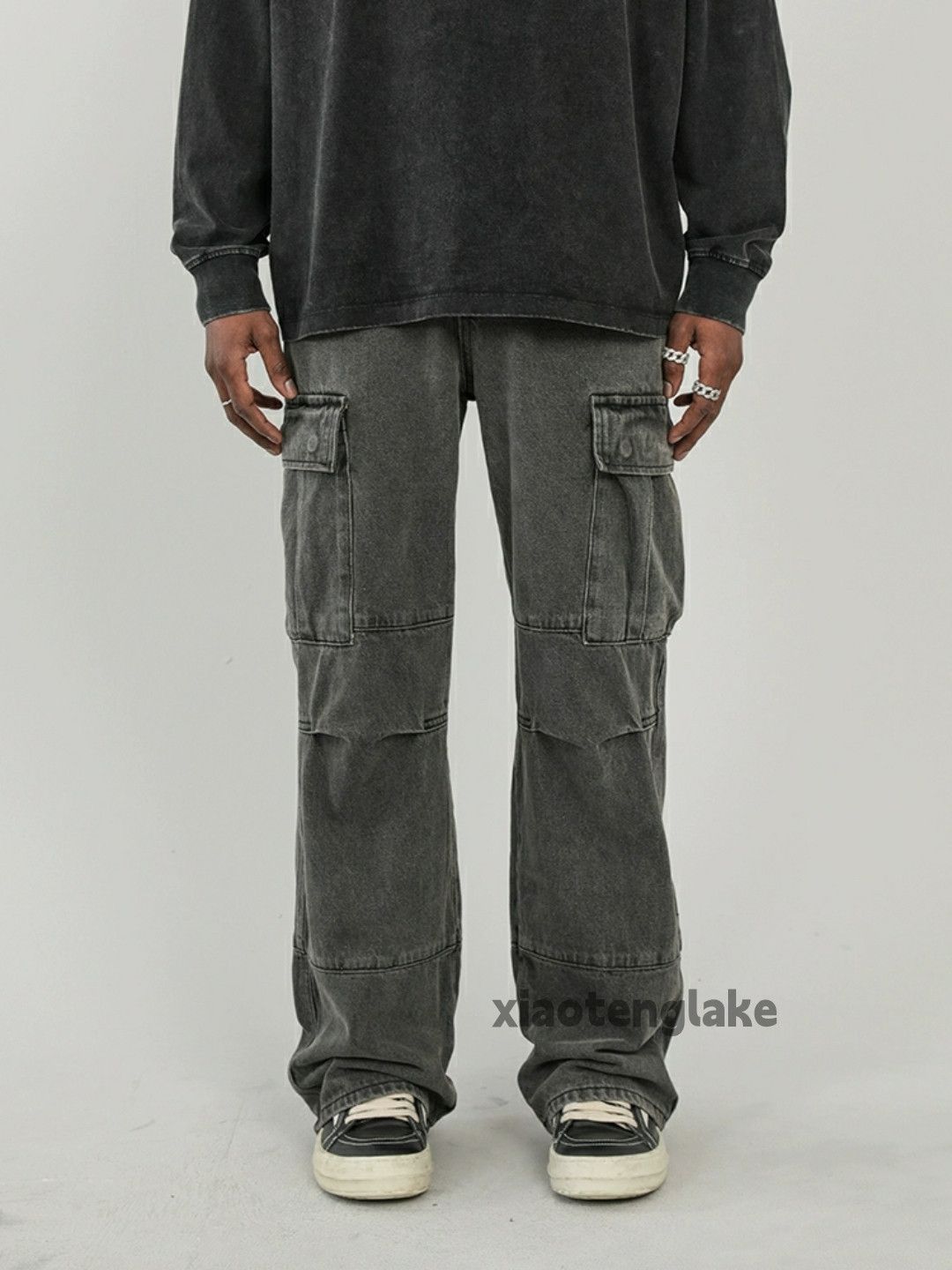 Jean × Vintage washed faded y2k skate hiphop baggy cargo jeans Size US 32 / EU 48 - 4 Thumbnail