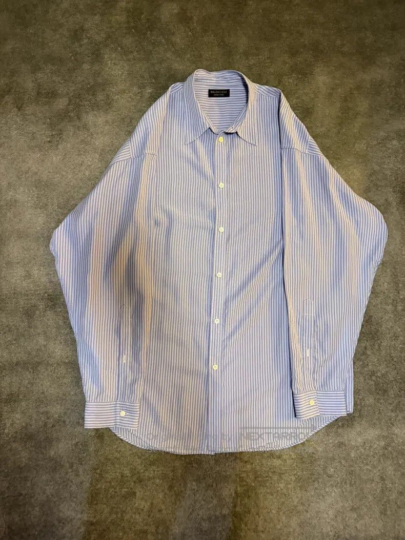Balenciaga Balenciaga Striped Pointed Collar Single-breasted Long Sle Size US XS / EU 42 / 0 - 1 Thumbnail