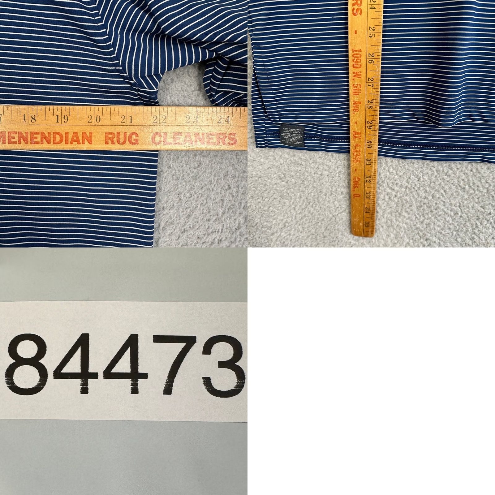 Vintage Turtleson Mens Medium Shirt Golf Polo Blue Striped Rugby Logo Size US M / EU 48-50 / 2 - 8 Thumbnail