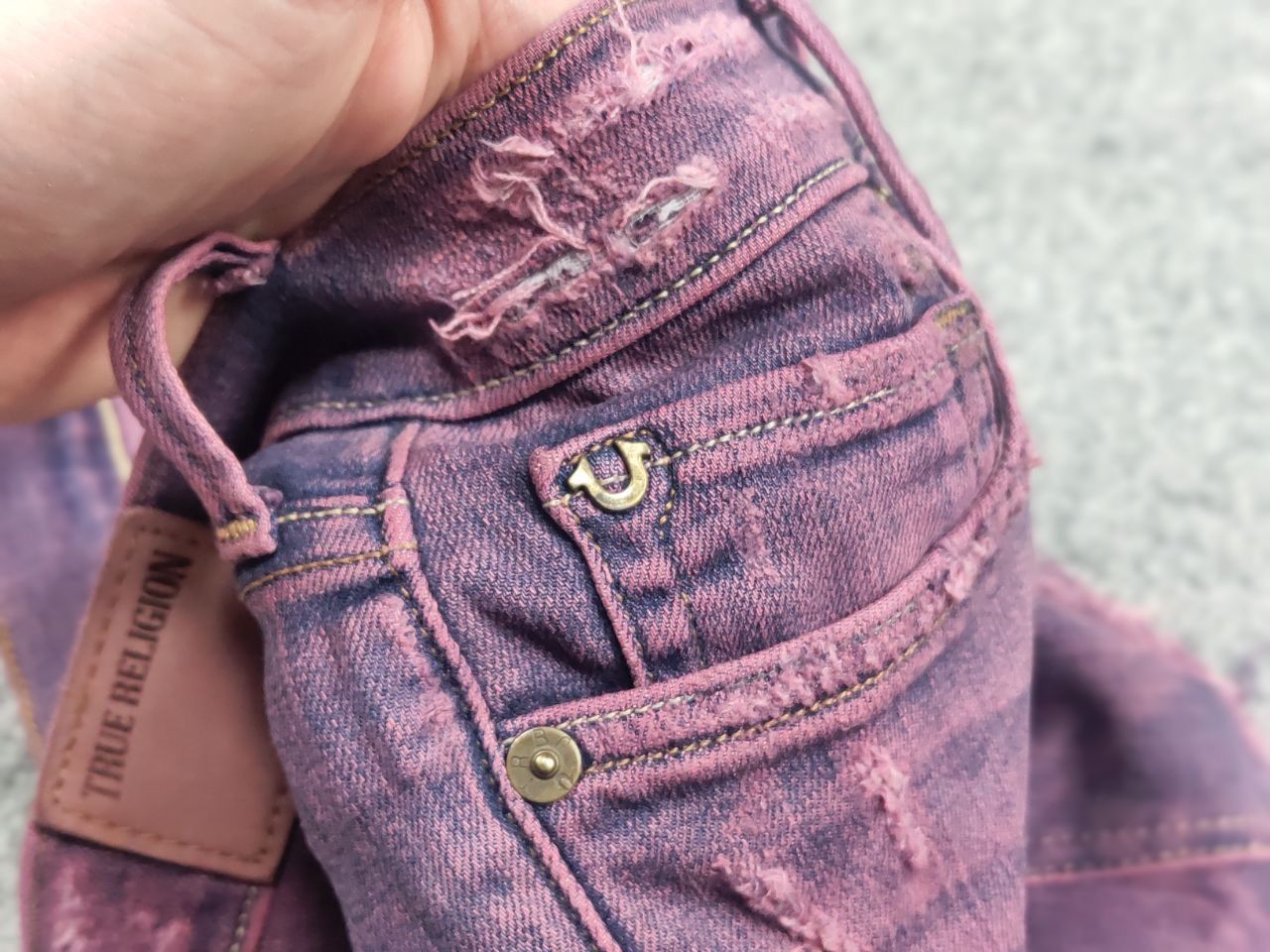 True Religion Vintage True Religion USA Logo Shorts Mini Denim Skirt Y2K Size 28" / US 6 / IT 42 - 14 Thumbnail