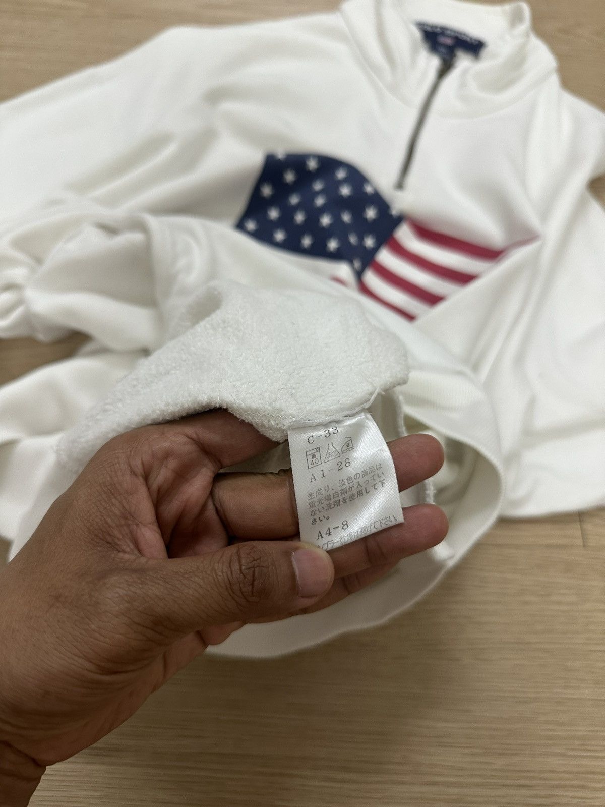 Polo Ralph Lauren × Vintage Vintage 90s Polo Sport Ralph Lauren USA Flag Half Zipper Size US L / EU 52-54 / 3 - 7 Thumbnail