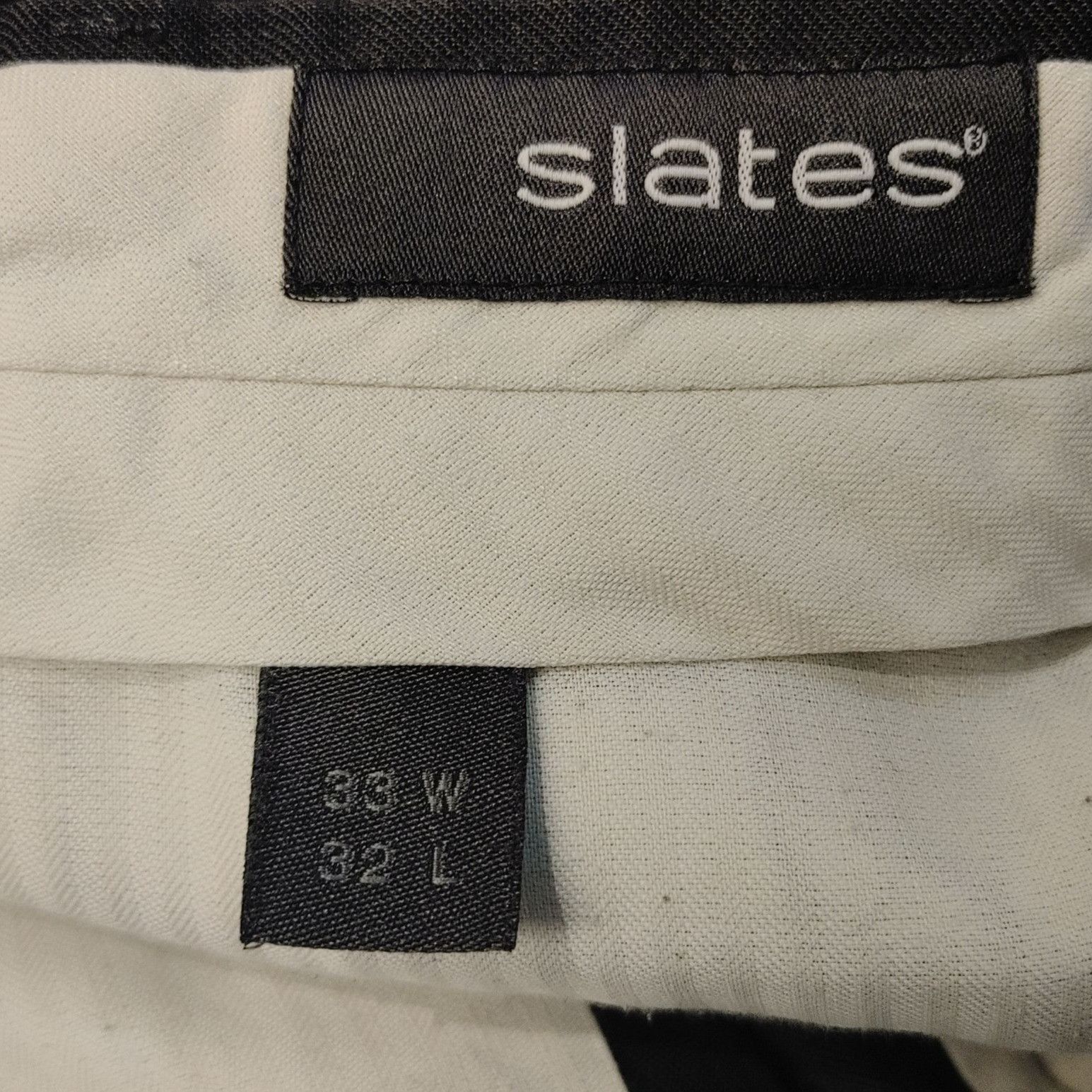 Other Slates Men's Black/Dark Gray Straight Leg Dress Pants W33 x Size US 33 - 3 Thumbnail
