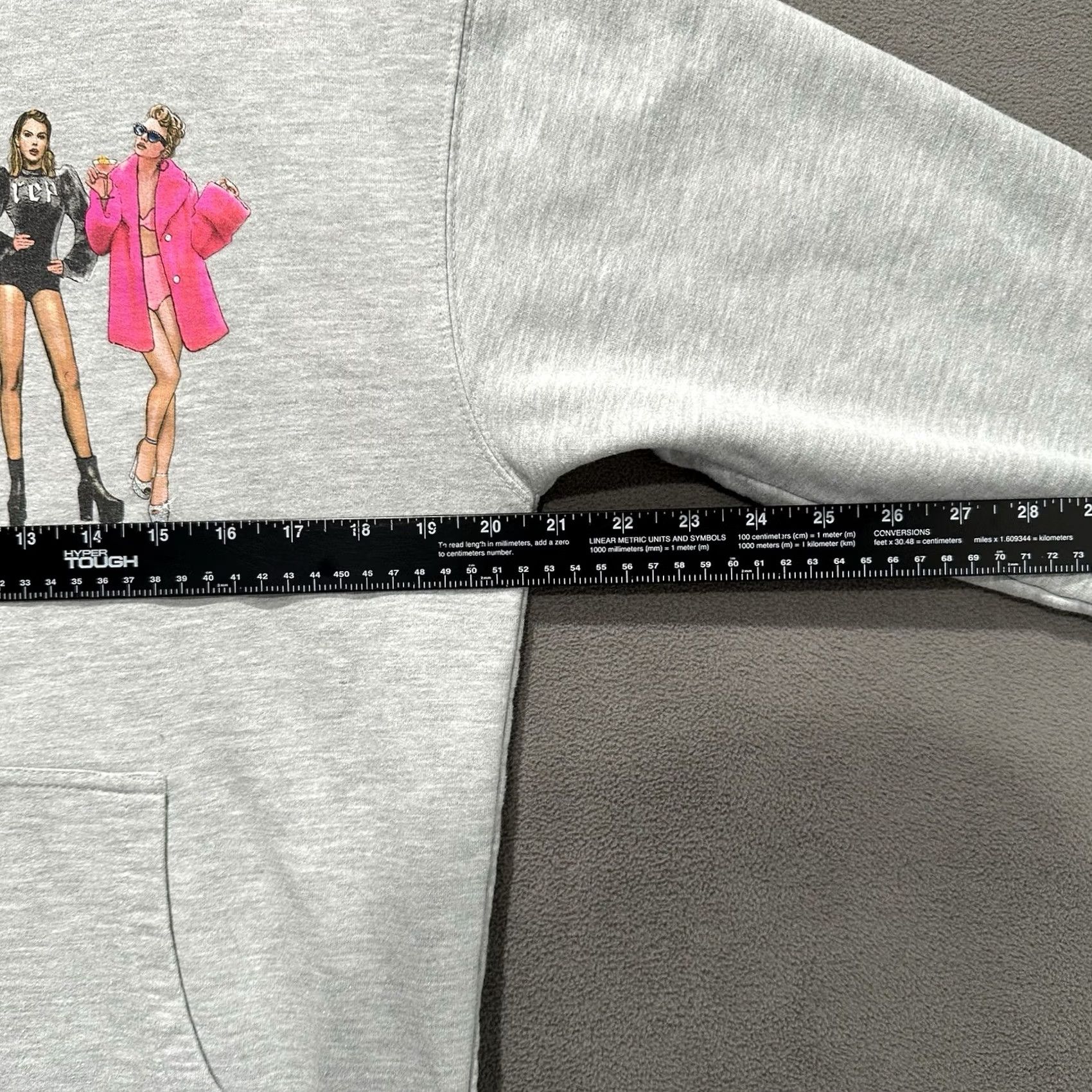 Vintage Taylor Swift Hoodie Womens Medium Gray Lover Era Graphic Print EUC Size M / US 6-8 / IT 42-44 - 6 Thumbnail