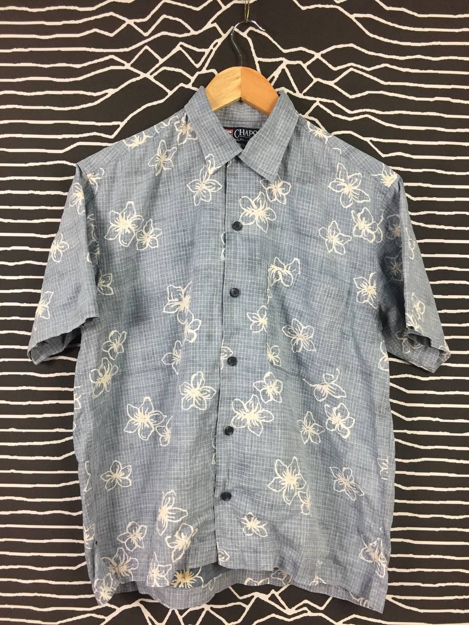 Chaps Ralph Lauren Vtg Chaps Ralph Lauren Hibiscus Floral Grid Print Shirt Size US M / EU 48-50 / 2 - 1 Thumbnail