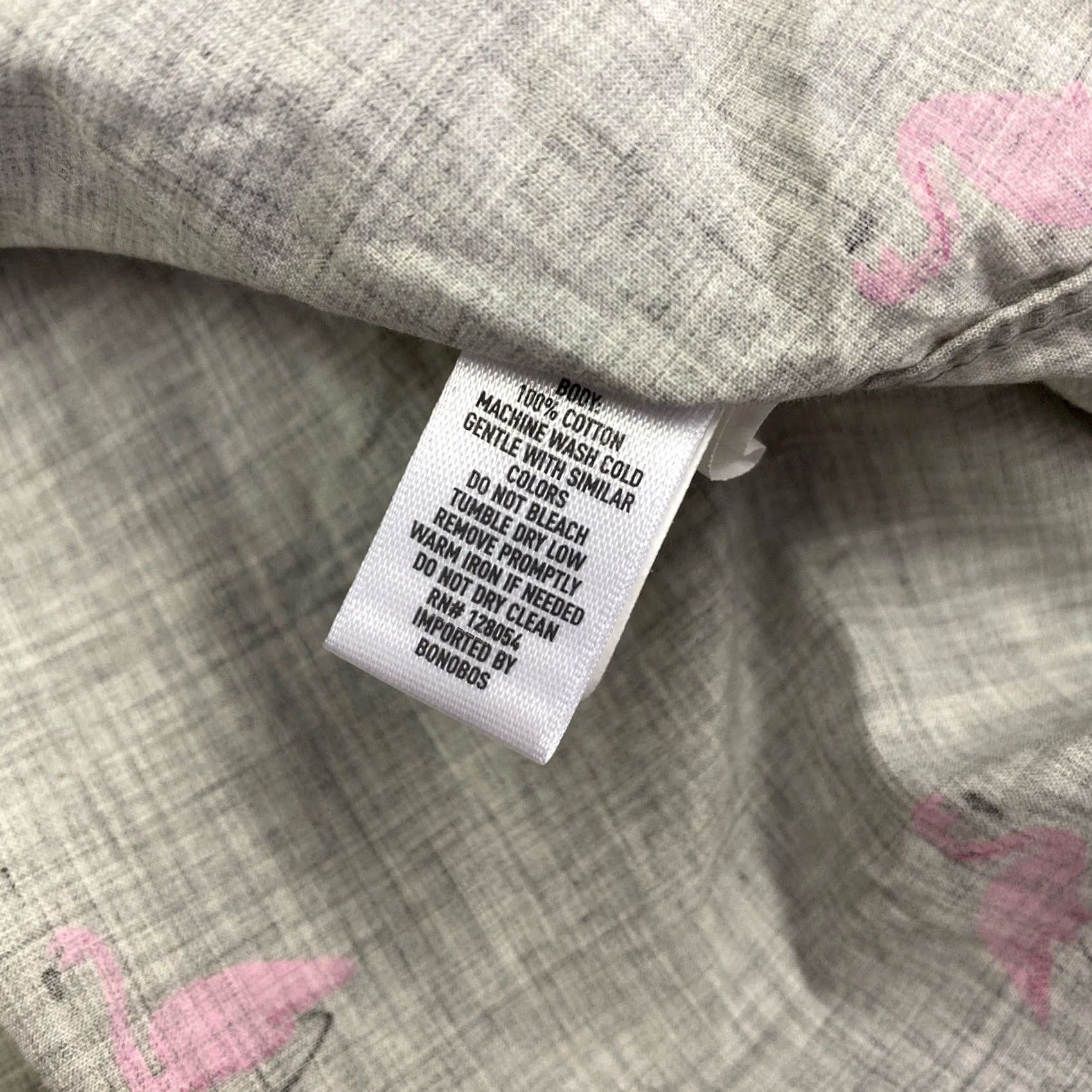 Bonobos VINTAGE Bonobos Shirt Mens XL Slim Gray Pink Flamingo Button Up Long Sleeve Casual Size US XL / EU 56 / 4 - 5 Thumbnail