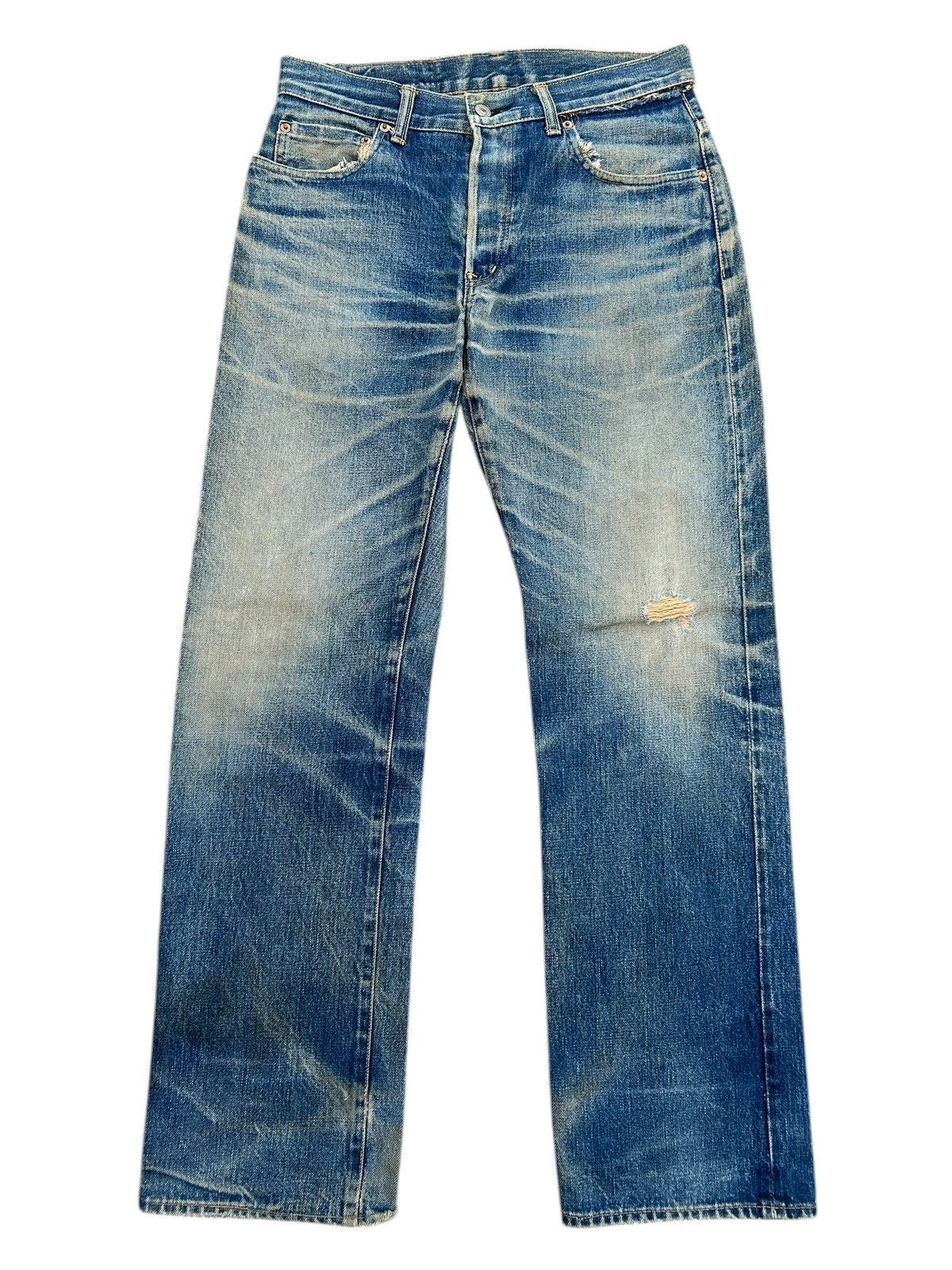 Kapital Thrashed Vintage Blue Blue Indigo Selvedge Denim Jeans Size US 32 / EU 48 - 3 Thumbnail