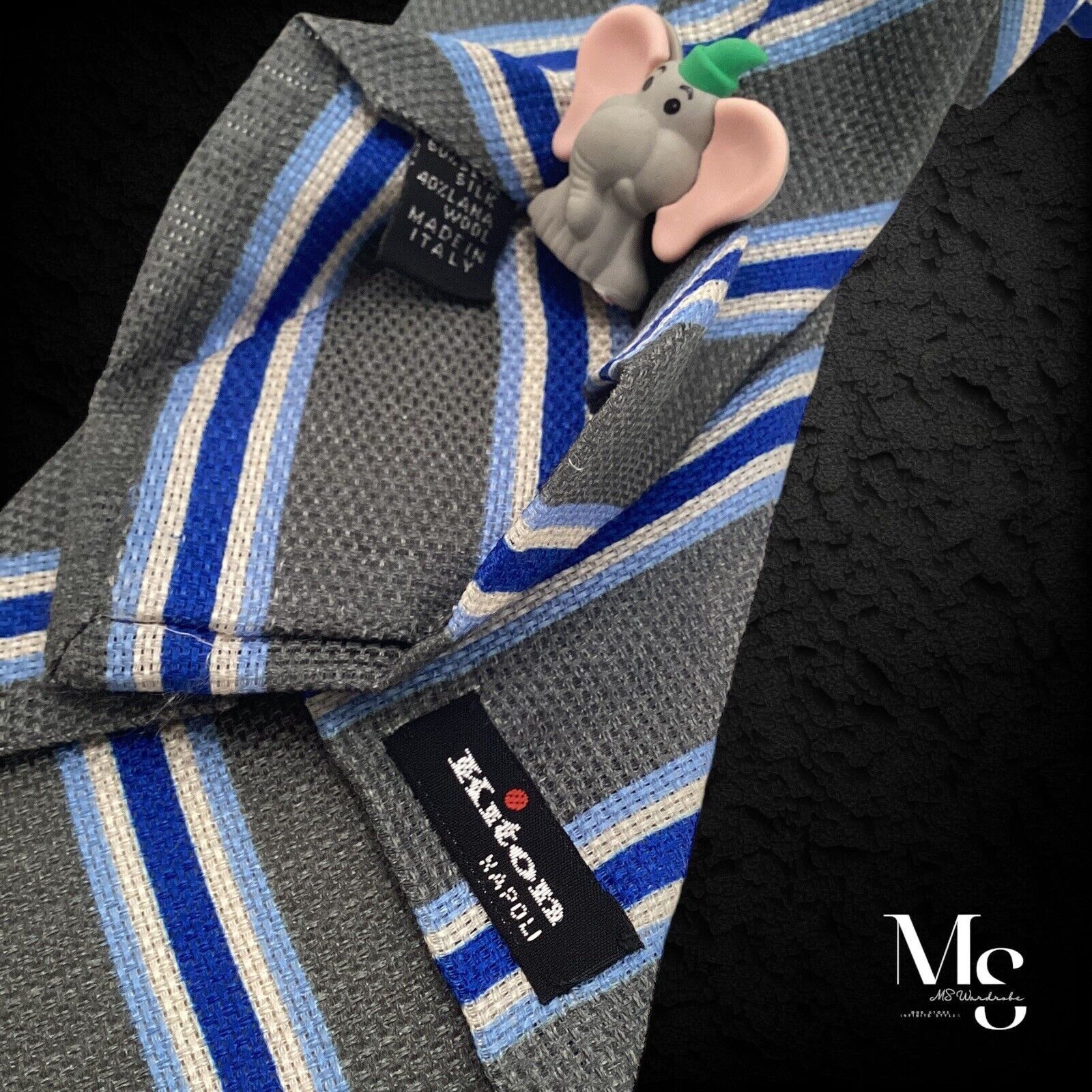 Kiton KITON NAPOLI 7Fold Green With Blue Stripe Silk Blend Tie Size ONE SIZE - 4 Thumbnail