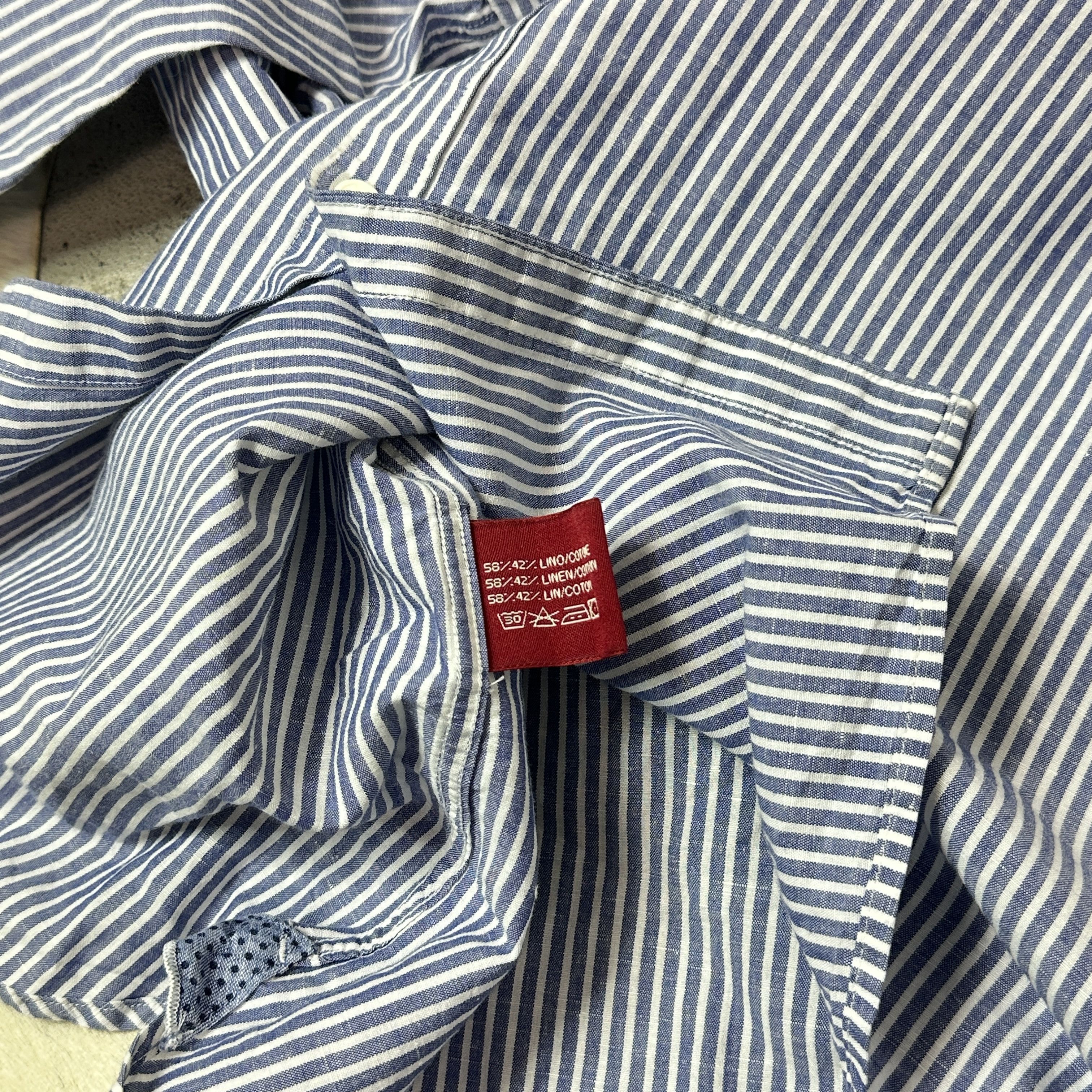 Boggi Vintage Linen Striped Classy Boggi Milano Shirt Y2K Size US XL / EU 56 / 4 - 4 Thumbnail