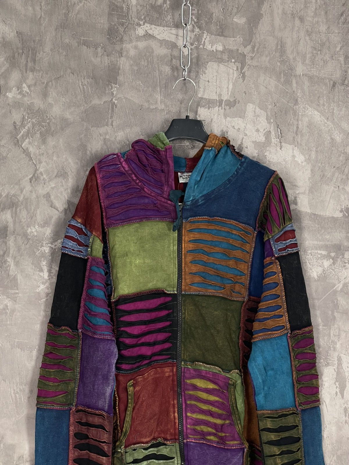 Japanese Brand Y2K Nepal Fantasy Zip Up Hoodie Patchwork vintage 90s native Size M / US 6-8 / IT 42-44 - 2 Thumbnail
