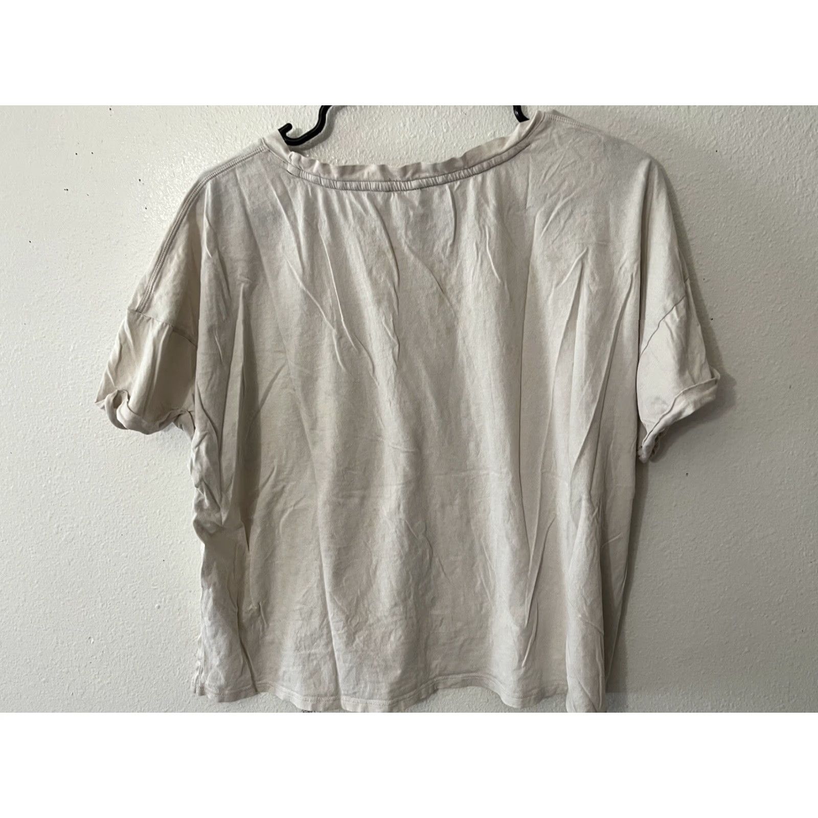 Calvin Klein CALVIN KLEIN Performance T-Shirt 2XL Ivory Short Sleeve Round Neck Womens Size XXL / US 16-18 / IT 52-54 - 2 Thumbnail