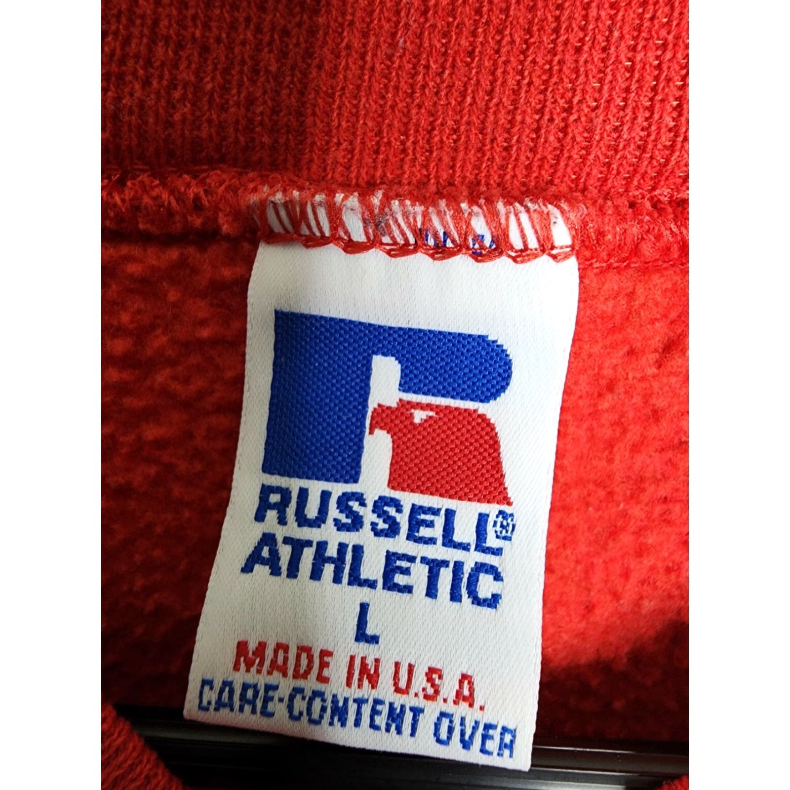 Russell Athletic VINTAGE Russell Athletic Crewneck Sweatshirt Mens L Red Embroidered 90s Retro Streetwear Size US L / EU 52-54 / 3 - 5 Thumbnail
