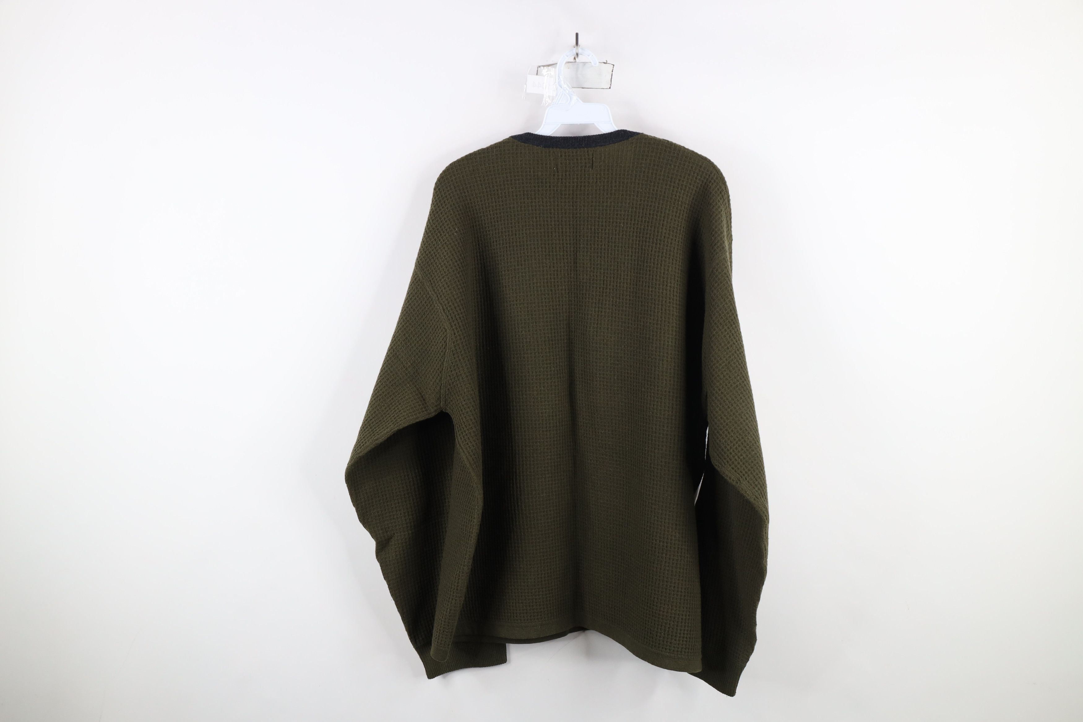 American Eagle Outfitters × Vintage Vintage 90s Y2K American Eagle Thermal Waffle Knit Sweater Size US XL / EU 56 / 4 - 8 Thumbnail