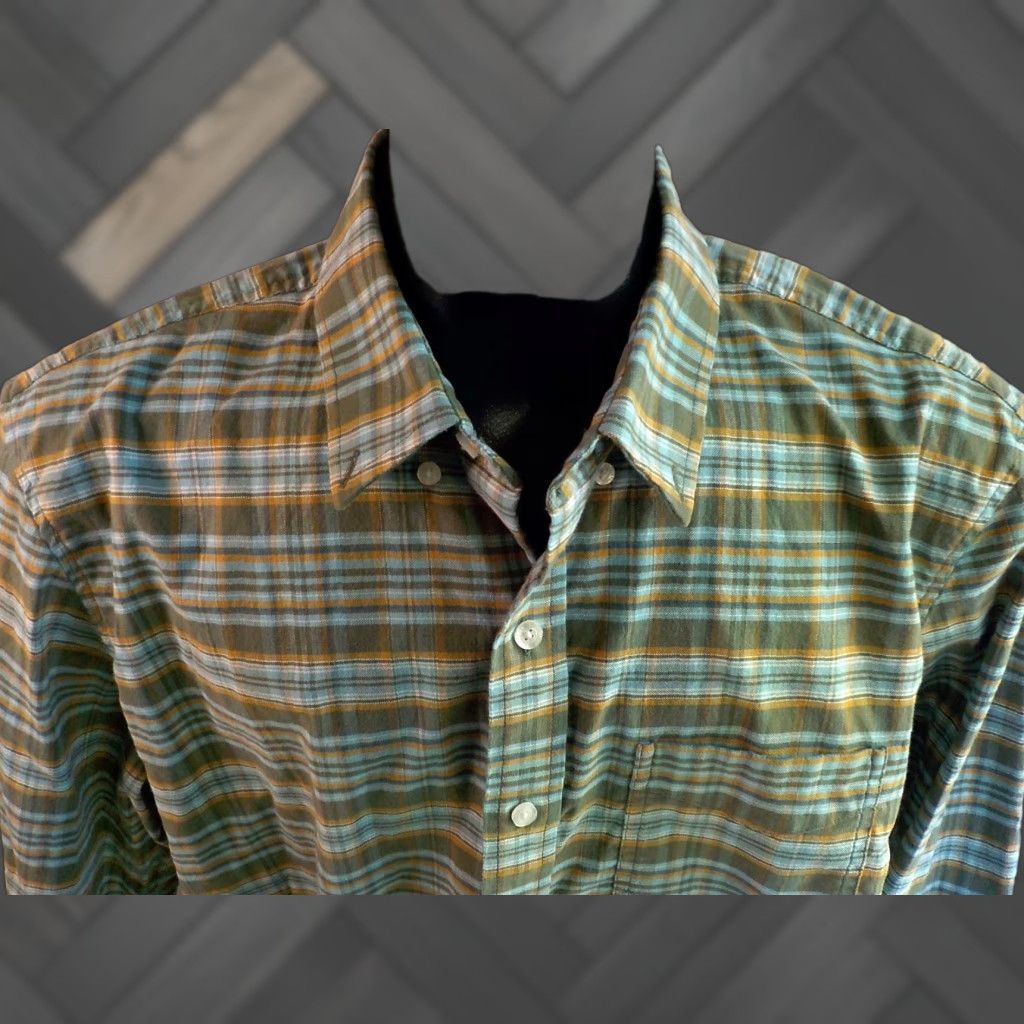 Vintage LL BEAN Plaid LS Shirt Button-Up Cotton/Poly/Spandex Slightly Fitted Tall L Mens Size US L / EU 52-54 / 3 - 1 Thumbnail