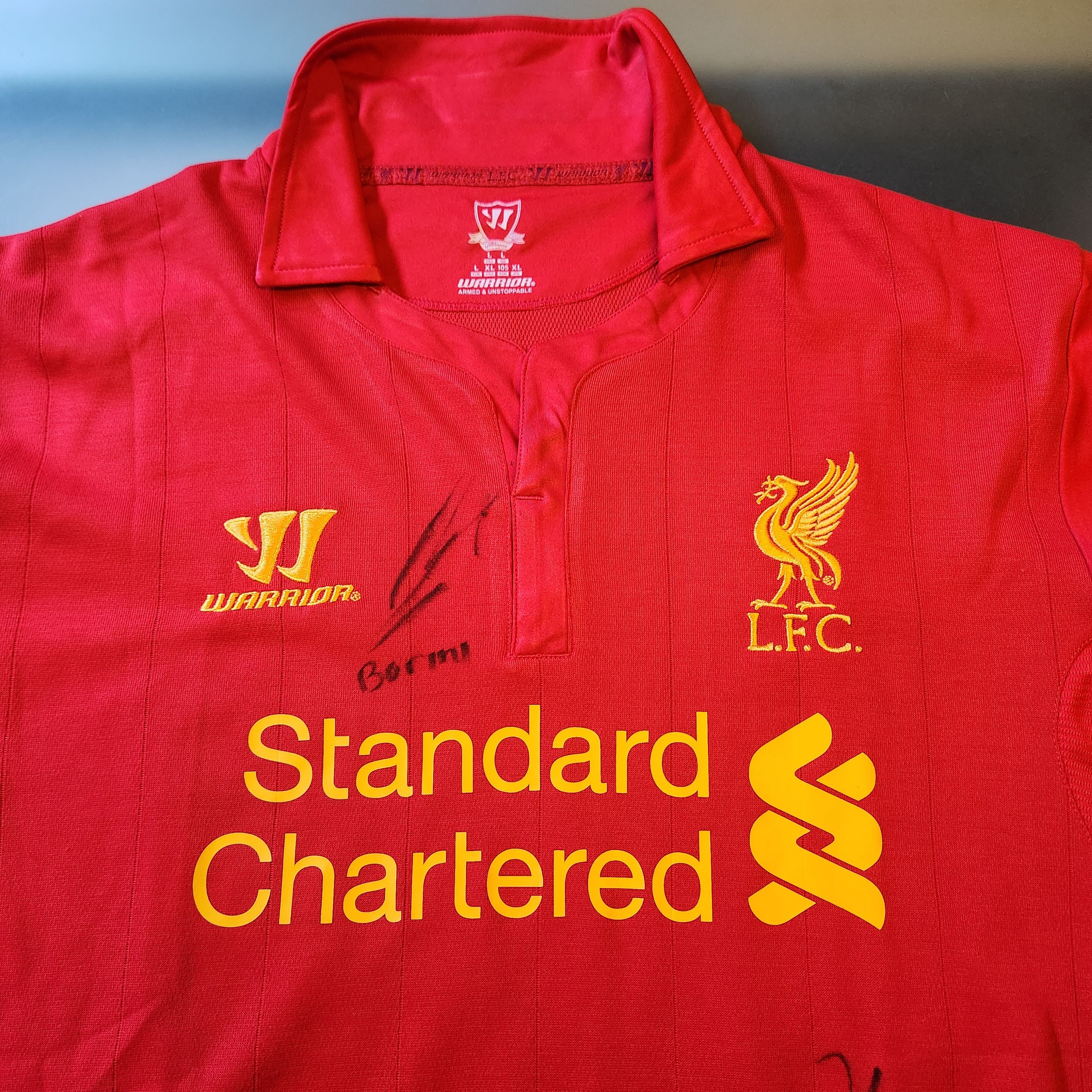 Warrior Authentic Liverpool CARRAGHER 2012-2013 Signed Home Jersey Size US L / EU 52-54 / 3 - 2 Thumbnail