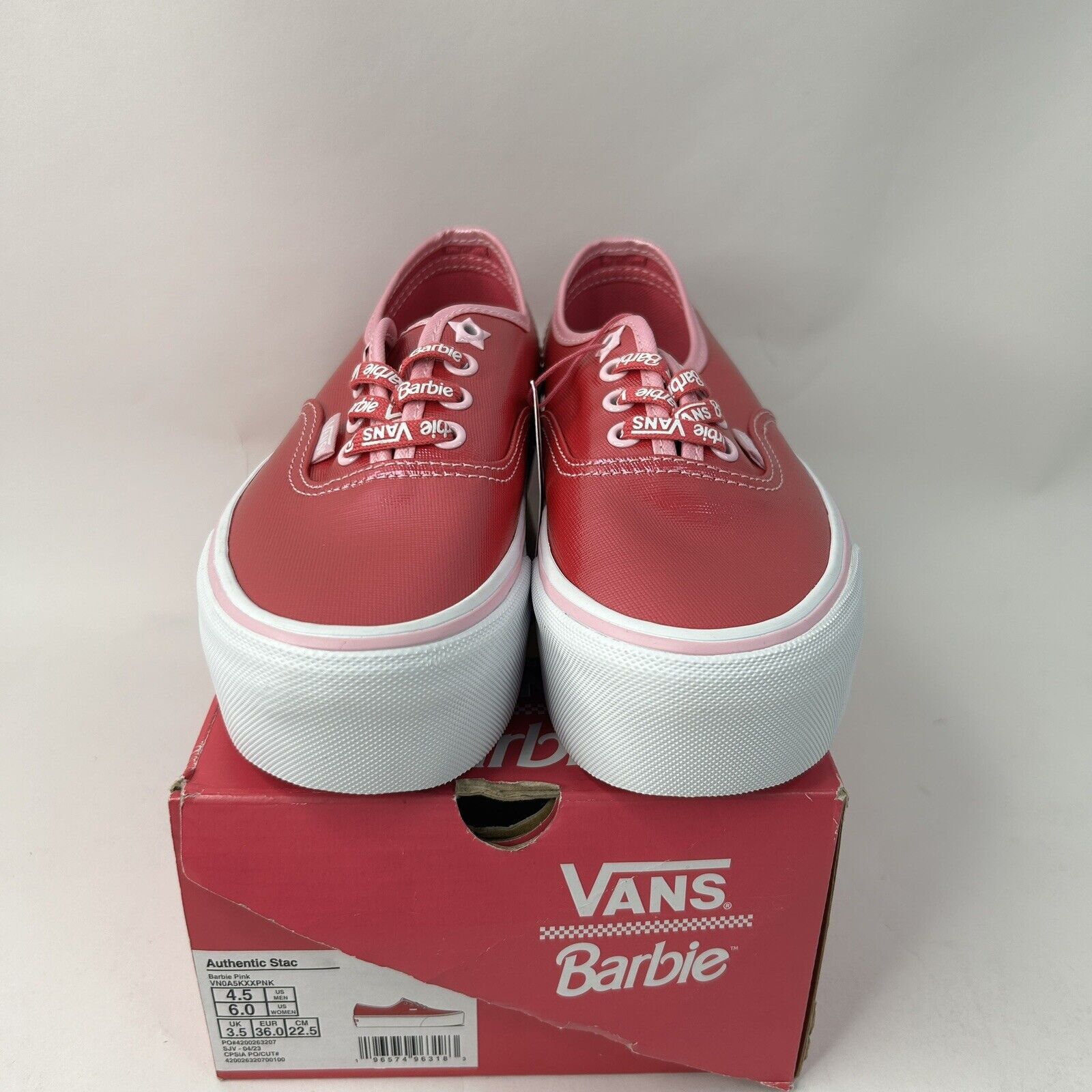 Vans Vans X Barbie Authentic Stac Platform “Hot Pink White” 2024 Size US 6 / IT 36 - 2 Thumbnail