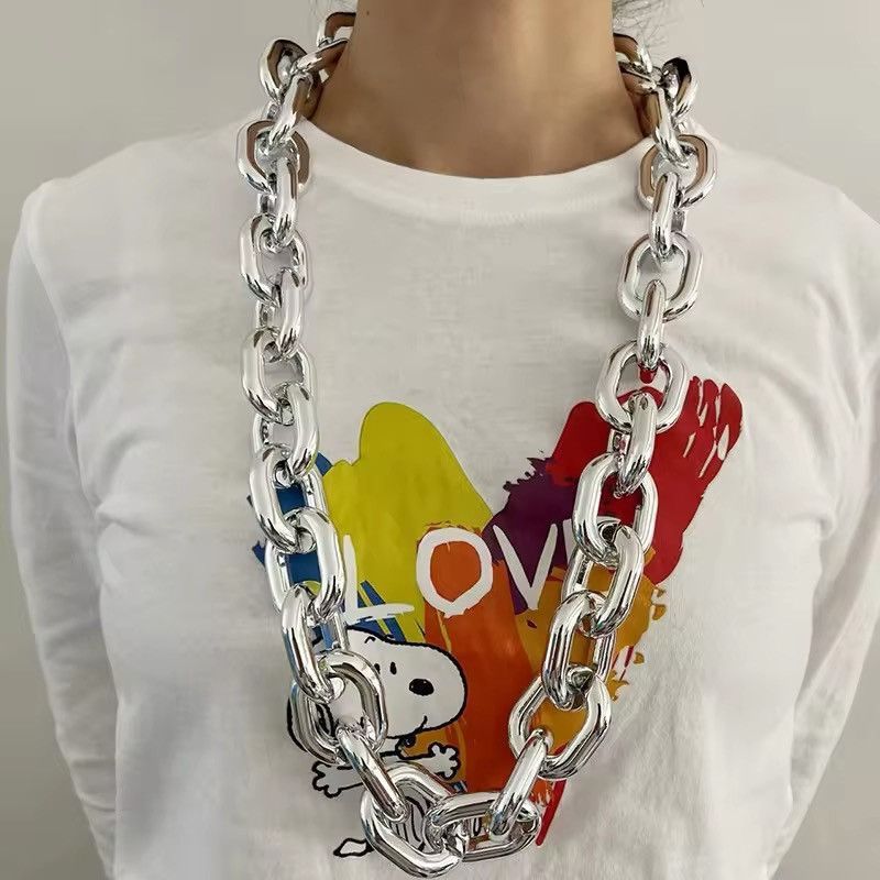 Jewelry × Vintage Hip-hop imitation necklace bar acrylic chain UV Size ONE SIZE - 1 Thumbnail